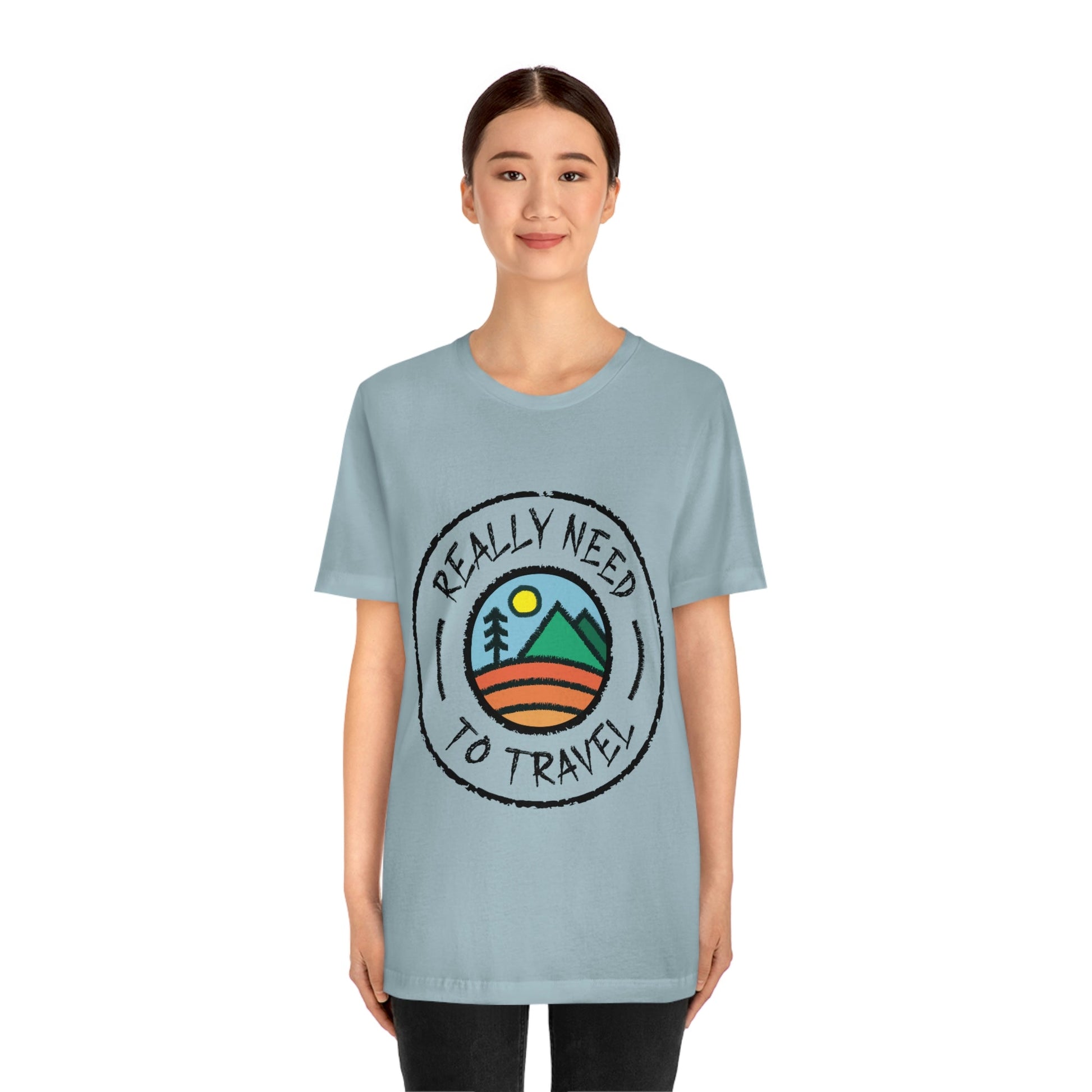 Really Need to Travel Vacation Landscape Explore Unisex Jersey Short Sleeve T-Shirt Ichaku [Perfect Gifts Selection]