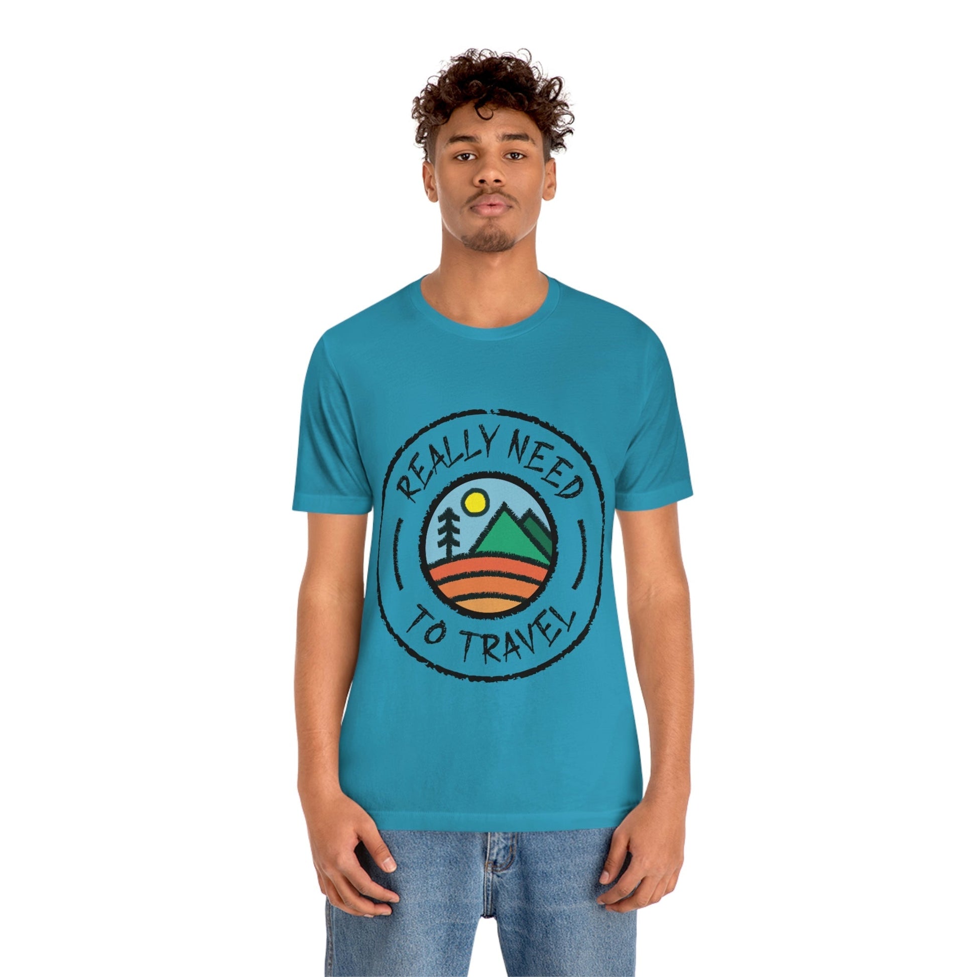 Really Need to Travel Vacation Landscape Explore Unisex Jersey Short Sleeve T-Shirt Ichaku [Perfect Gifts Selection]