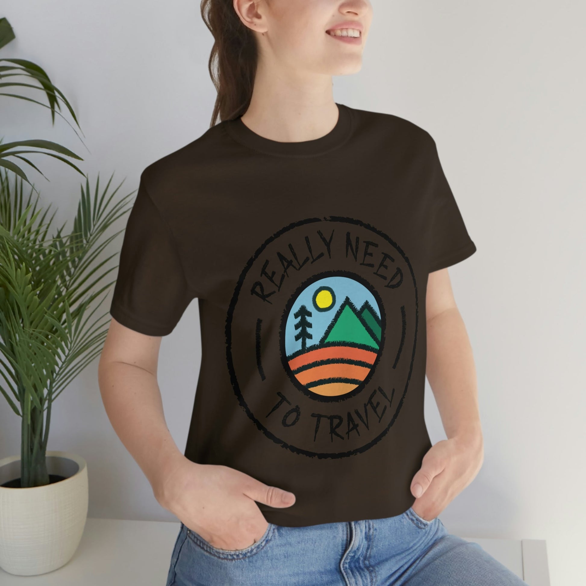 Really Need to Travel Vacation Landscape Explore Unisex Jersey Short Sleeve T-Shirt Ichaku [Perfect Gifts Selection]