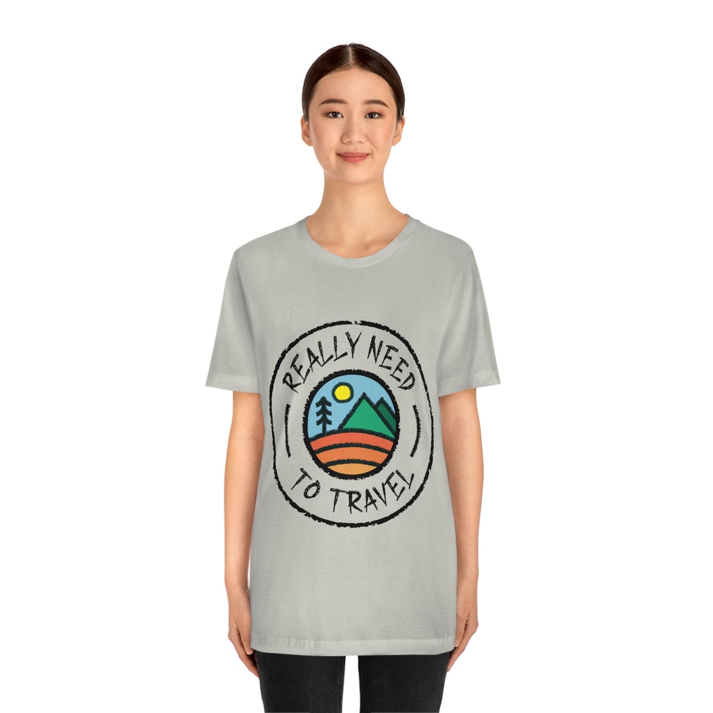 Really Need to Travel Vacation Landscape Explore Unisex Jersey Short Sleeve T-Shirt Ichaku [Perfect Gifts Selection]