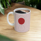 Red Wine Glass Minimal Art Aesthetic Ceramic Mug 11oz Ichaku [Perfect Gifts Selection]