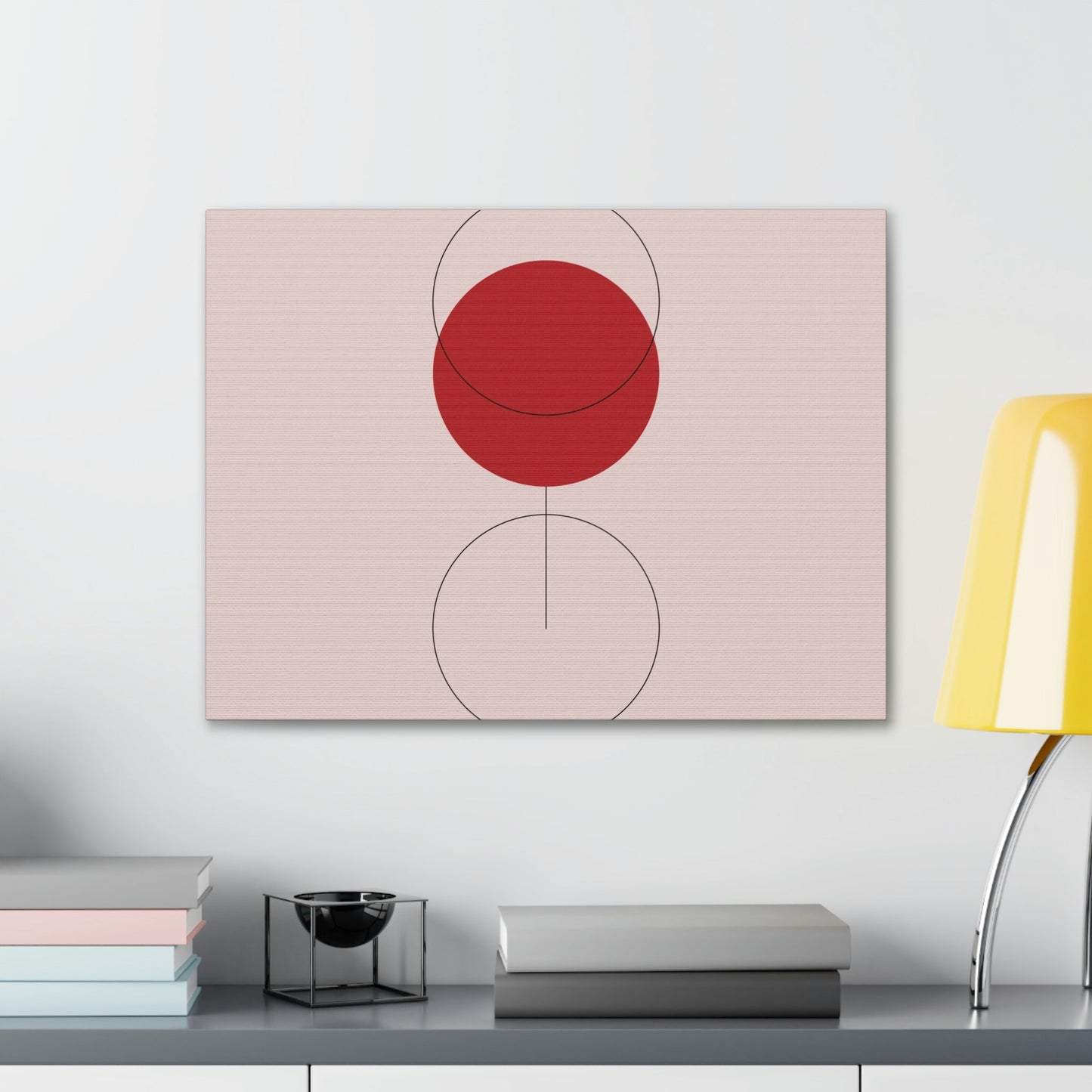 Red Wine Glass Minimal Art Aesthetic Classic Canvas Gallery Wraps Ichaku [Perfect Gifts Selection]