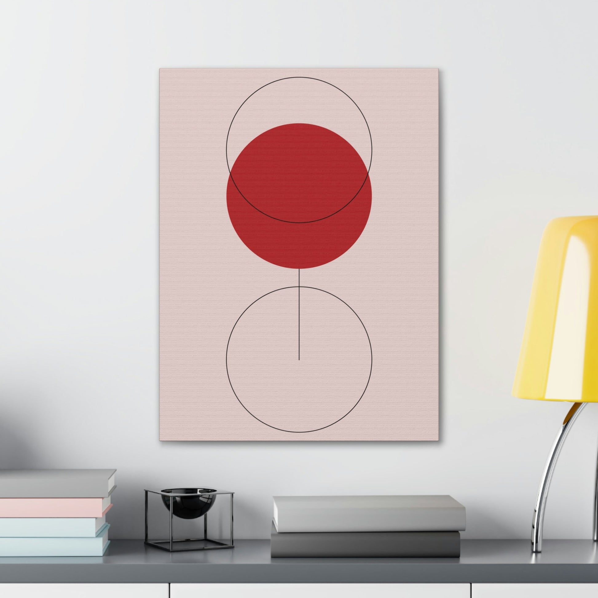 Red Wine Glass Minimal Art Aesthetic Classic Canvas Gallery Wraps Ichaku [Perfect Gifts Selection]