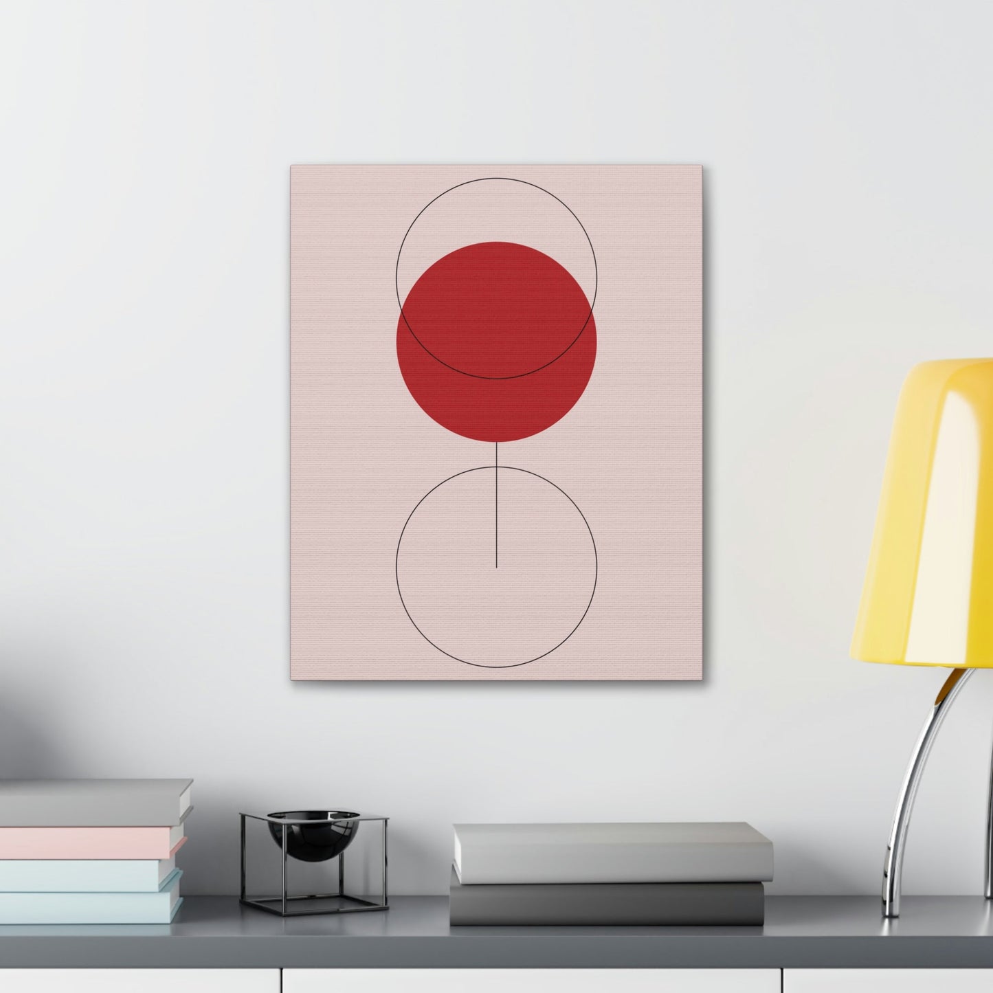 Red Wine Glass Minimal Art Aesthetic Classic Canvas Gallery Wraps Ichaku [Perfect Gifts Selection]