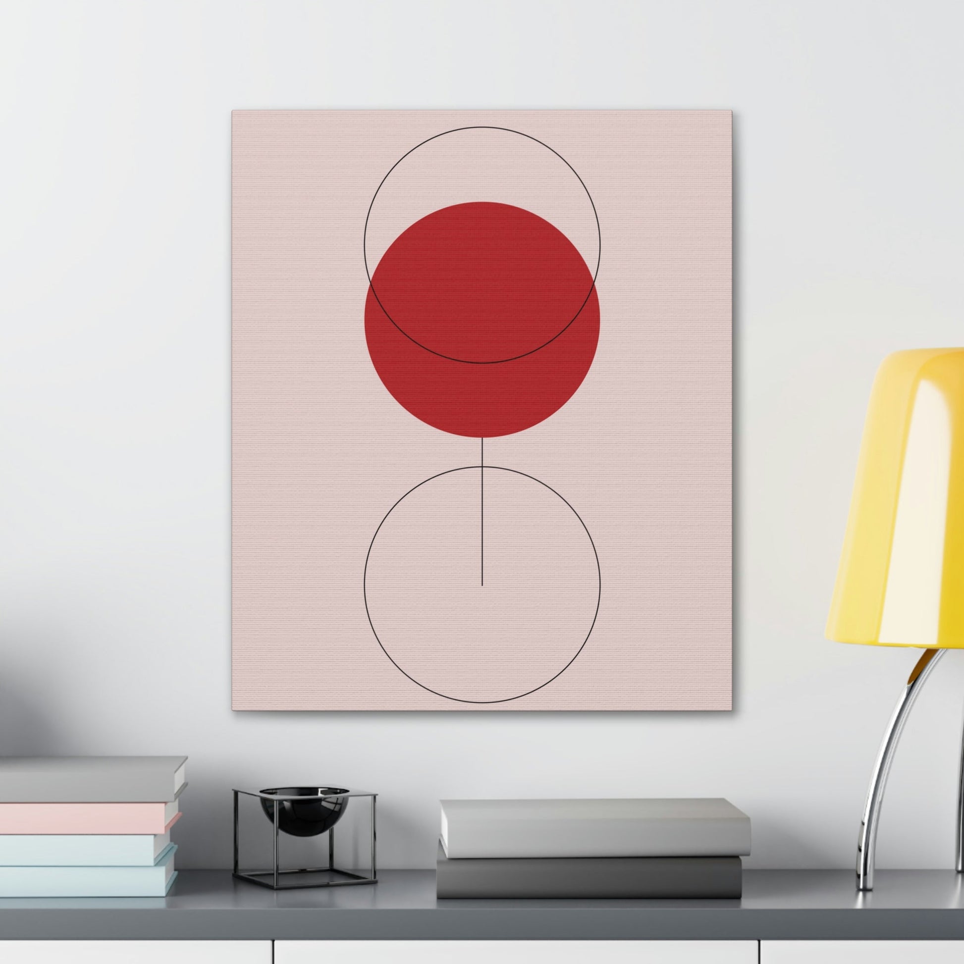 Red Wine Glass Minimal Art Aesthetic Classic Canvas Gallery Wraps Ichaku [Perfect Gifts Selection]