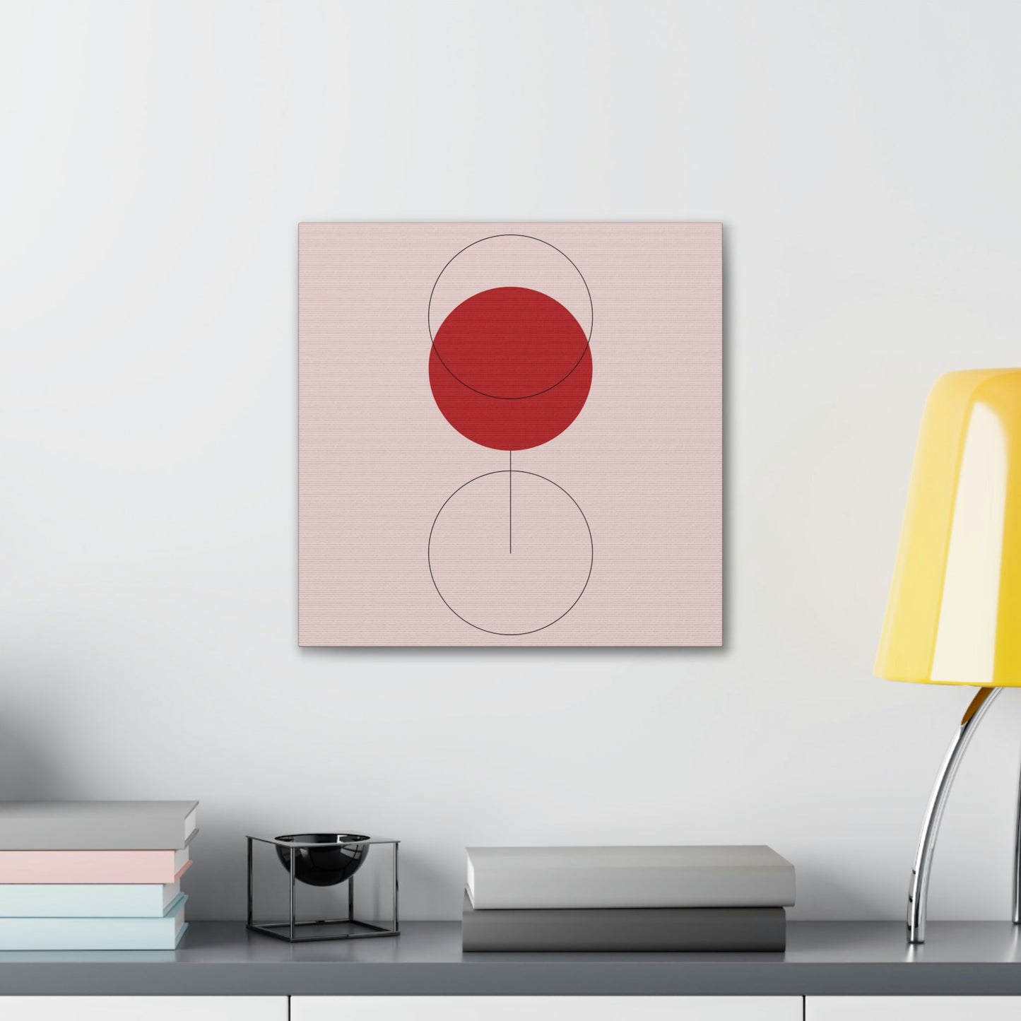 Red Wine Glass Minimal Art Aesthetic Classic Canvas Gallery Wraps Ichaku [Perfect Gifts Selection]