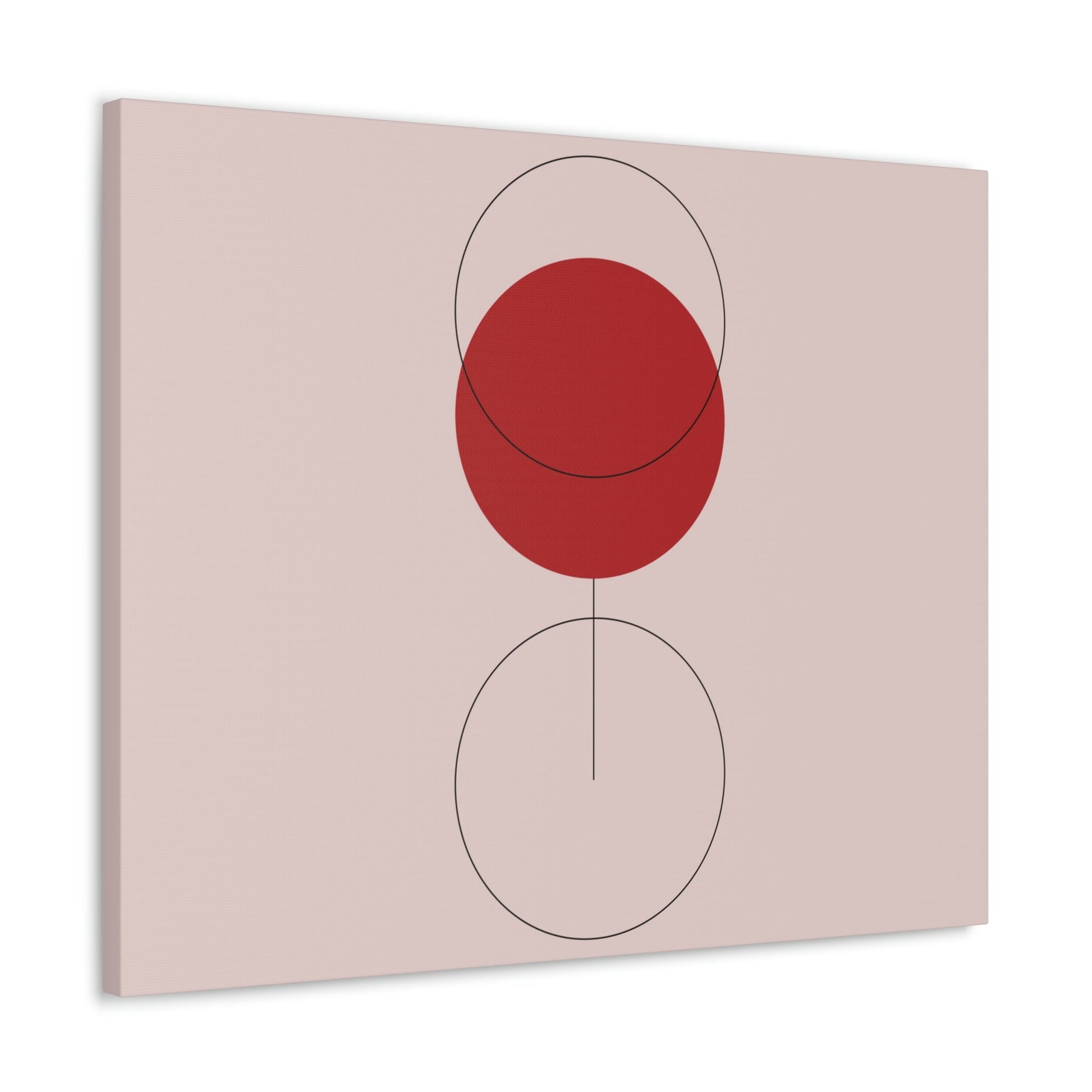 Red Wine Glass Minimal Art Aesthetic Classic Canvas Gallery Wraps Ichaku [Perfect Gifts Selection]