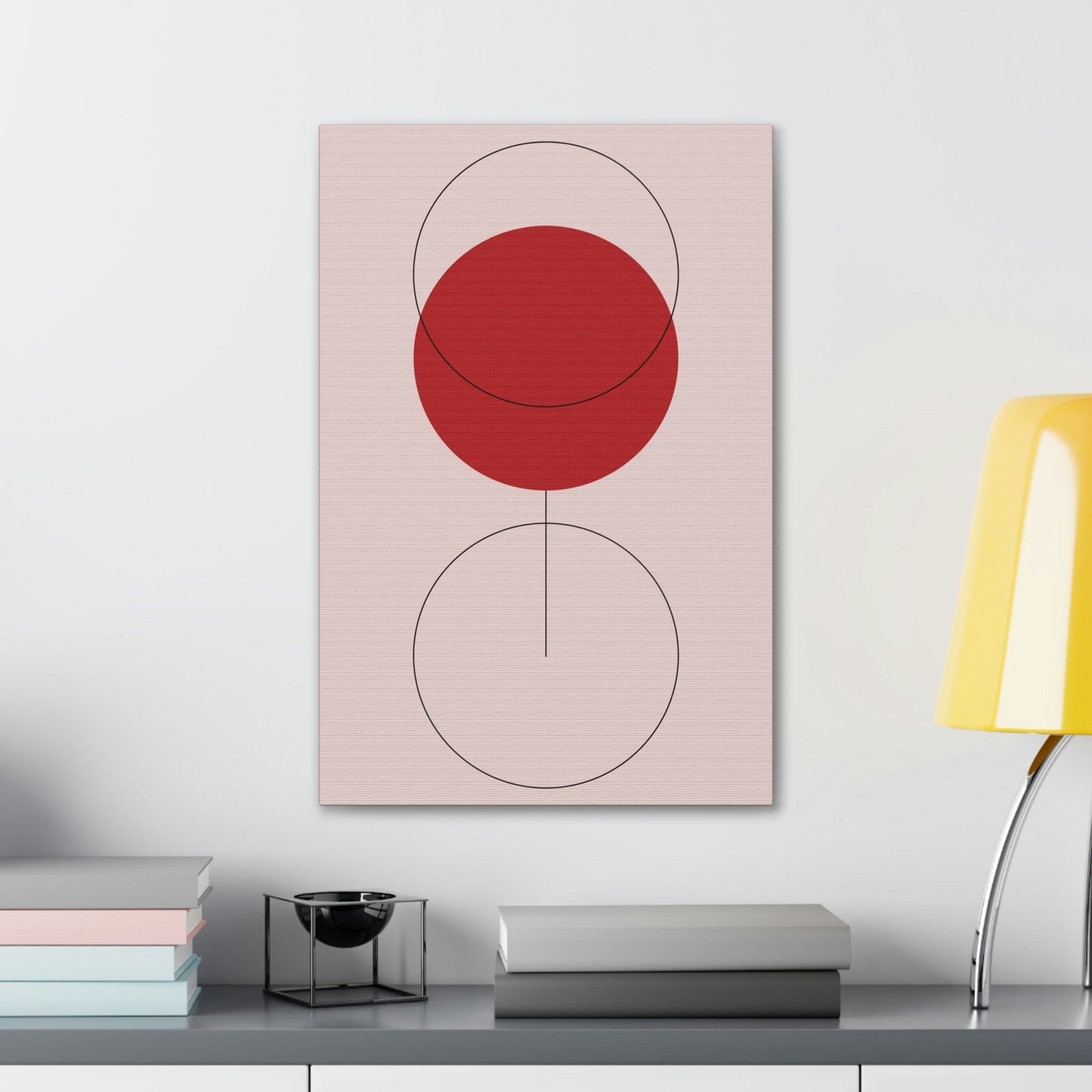 Red Wine Glass Minimal Art Aesthetic Classic Canvas Gallery Wraps Ichaku [Perfect Gifts Selection]