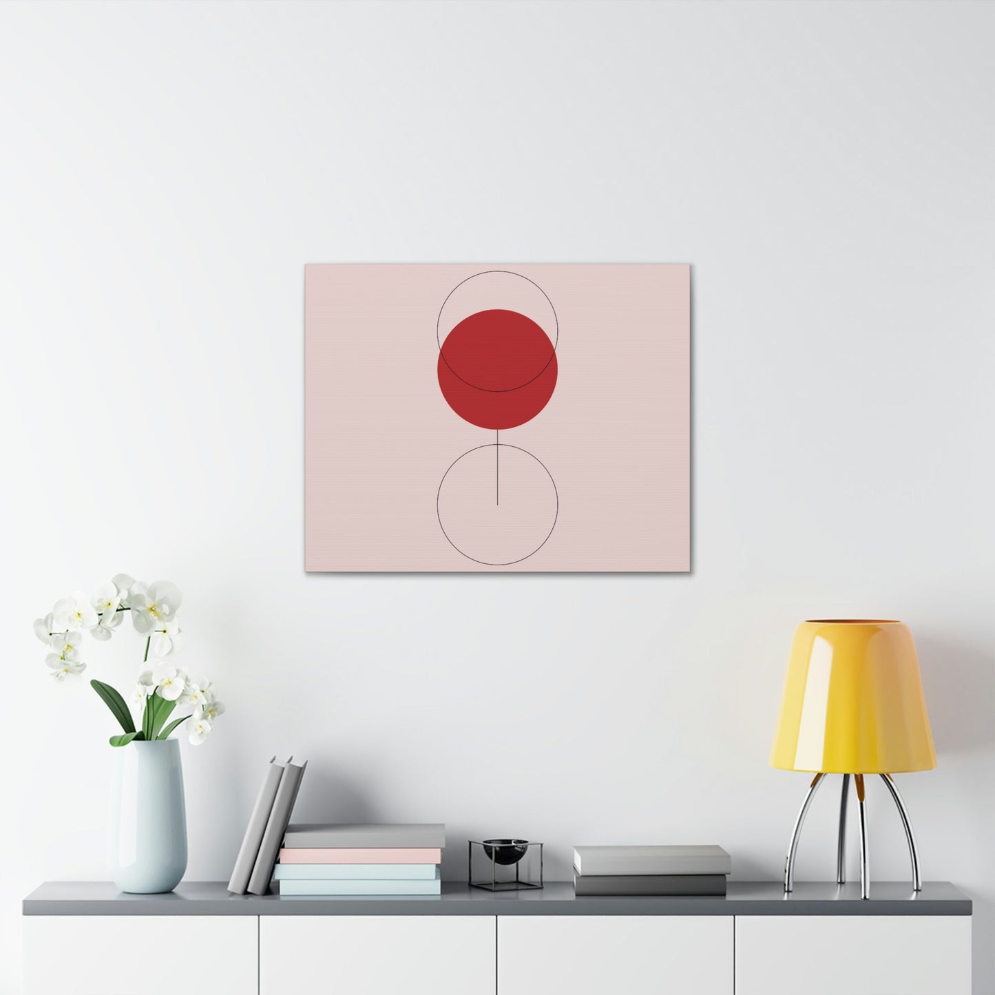 Red Wine Glass Minimal Art Aesthetic Classic Canvas Gallery Wraps Ichaku [Perfect Gifts Selection]