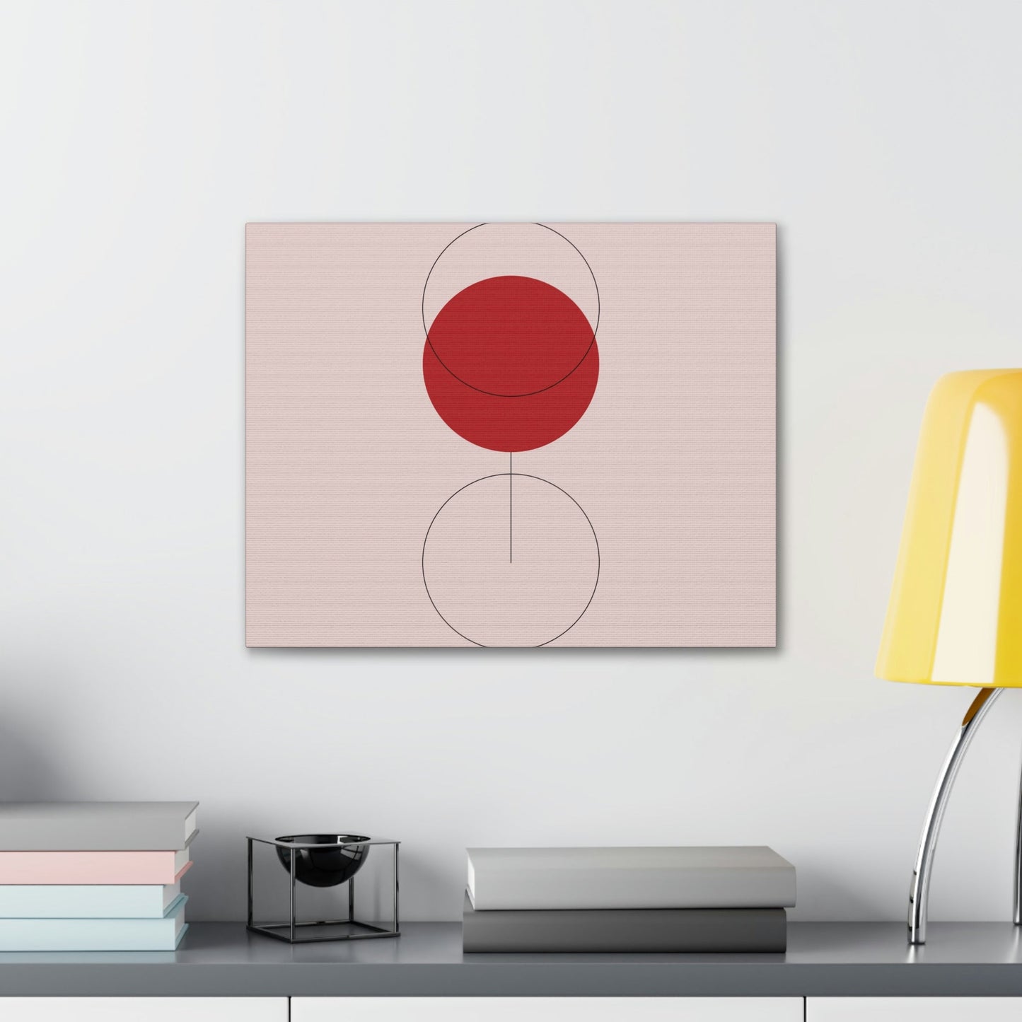 Red Wine Glass Minimal Art Aesthetic Classic Canvas Gallery Wraps Ichaku [Perfect Gifts Selection]