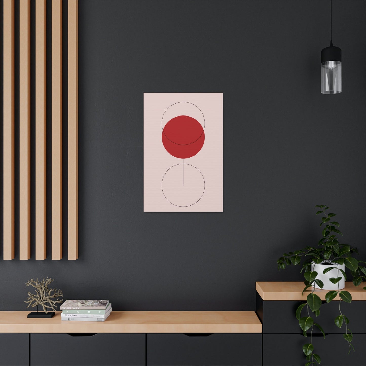 Red Wine Glass Minimal Art Aesthetic Classic Canvas Gallery Wraps Ichaku [Perfect Gifts Selection]