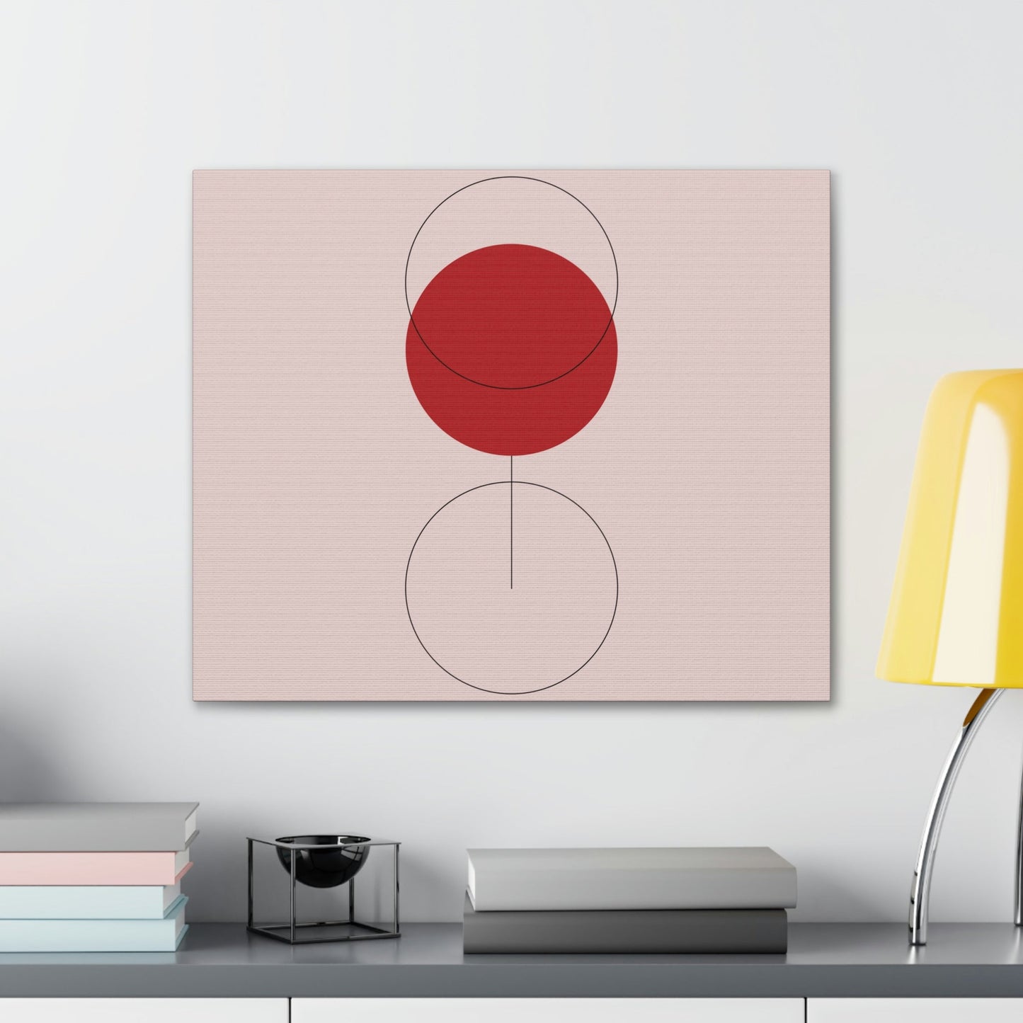 Red Wine Glass Minimal Art Aesthetic Classic Canvas Gallery Wraps Ichaku [Perfect Gifts Selection]