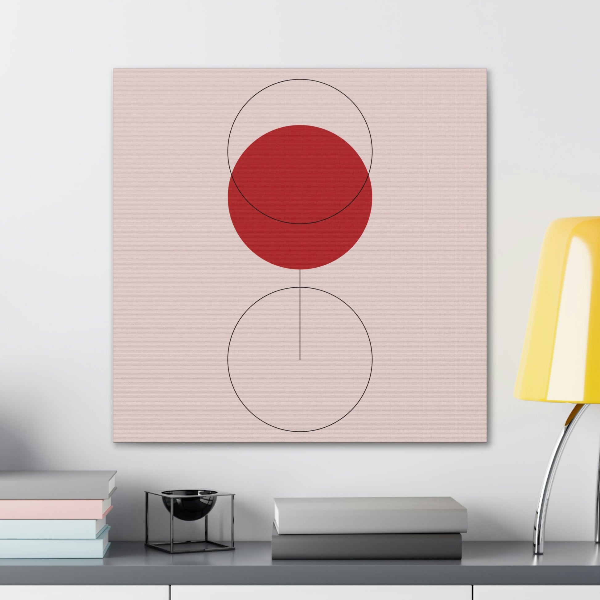 Red Wine Glass Minimal Art Aesthetic Classic Canvas Gallery Wraps Ichaku [Perfect Gifts Selection]