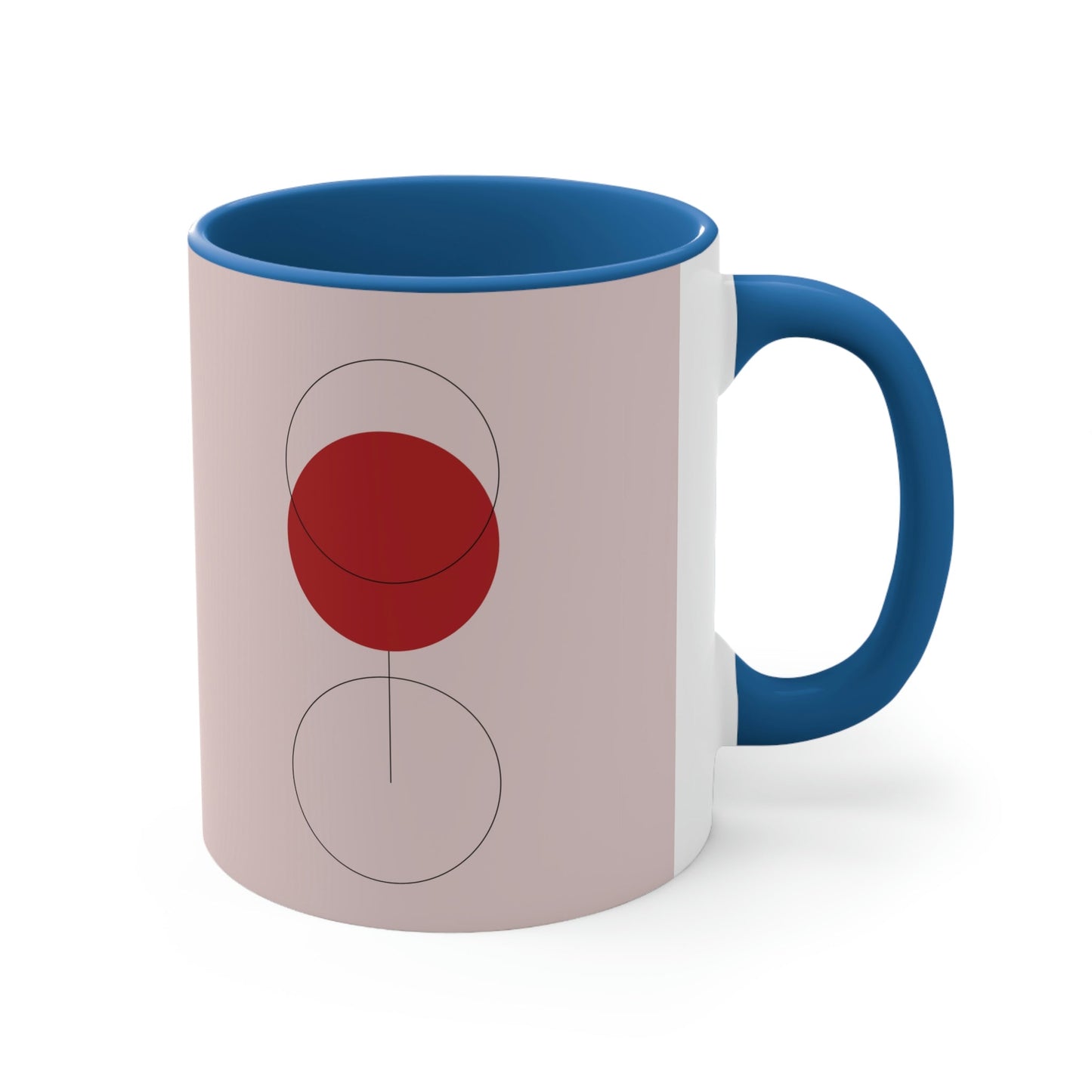 Red Wine Glass Minimal Art Aesthetic Coffee Mug 11oz Ichaku [Perfect Gifts Selection]