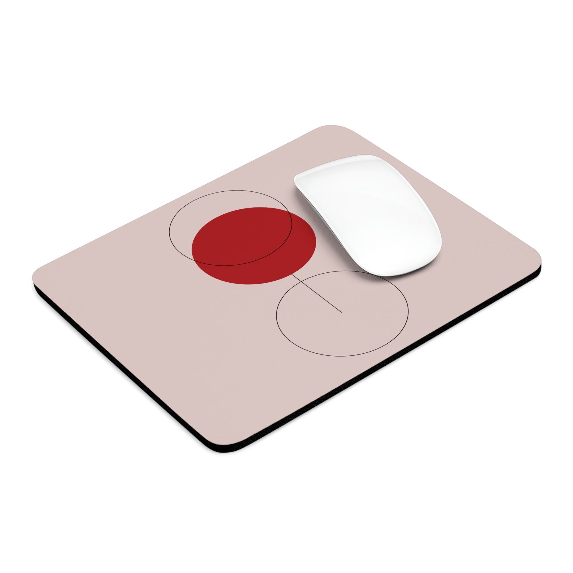 Red Wine Glass Minimal Art Aesthetic Ergonomic Non-slip Creative Design Mouse Pad Ichaku [Perfect Gifts Selection]