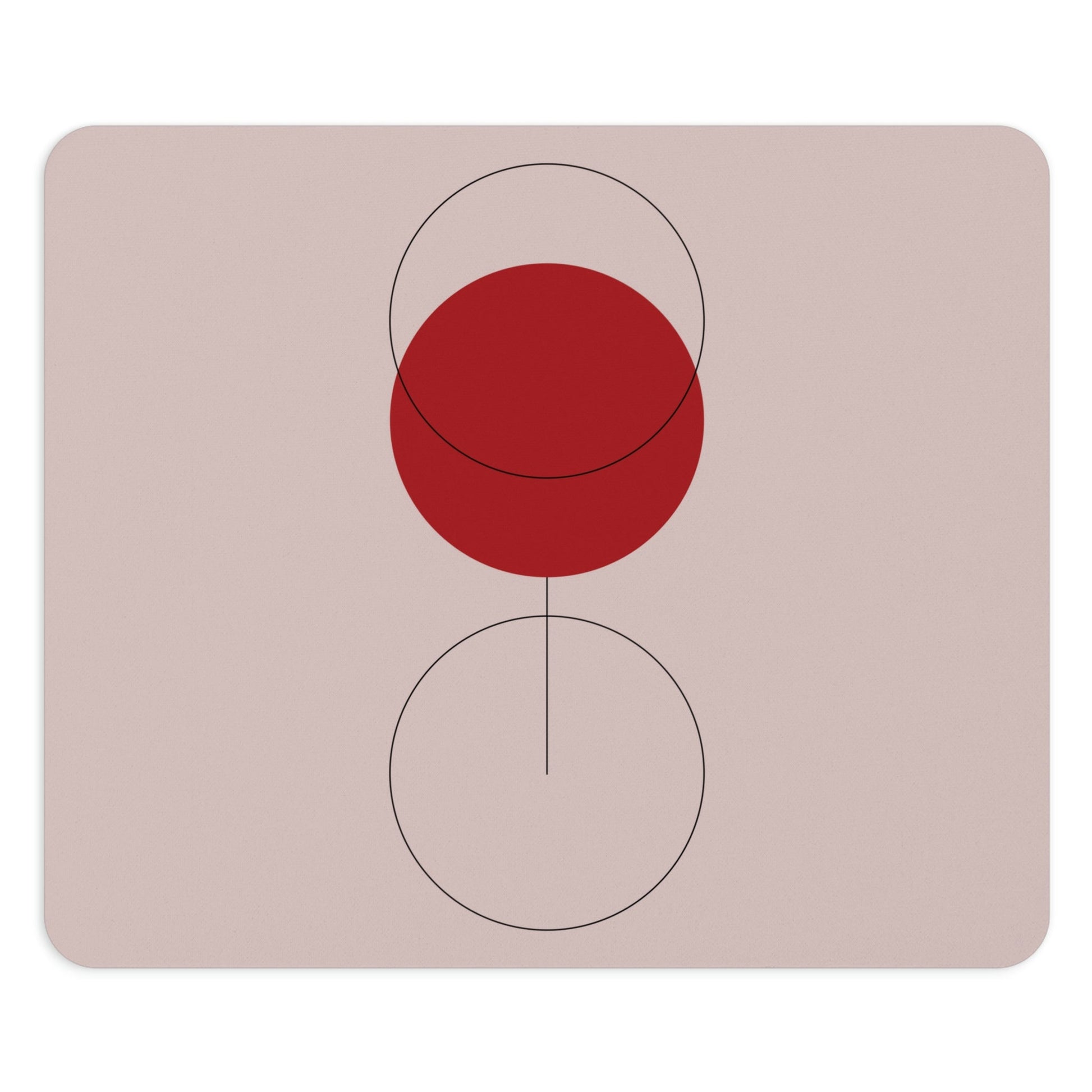 Red Wine Glass Minimal Art Aesthetic Ergonomic Non-slip Creative Design Mouse Pad Ichaku [Perfect Gifts Selection]