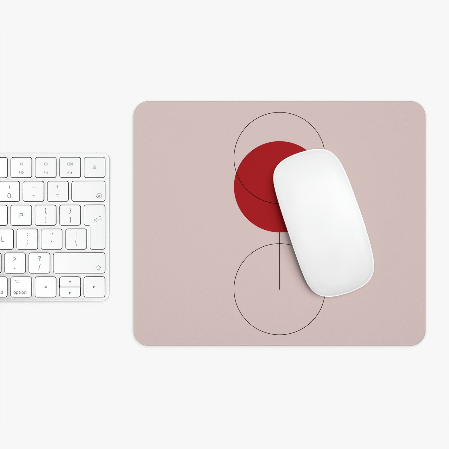 Red Wine Glass Minimal Art Aesthetic Ergonomic Non-slip Creative Design Mouse Pad Ichaku [Perfect Gifts Selection]