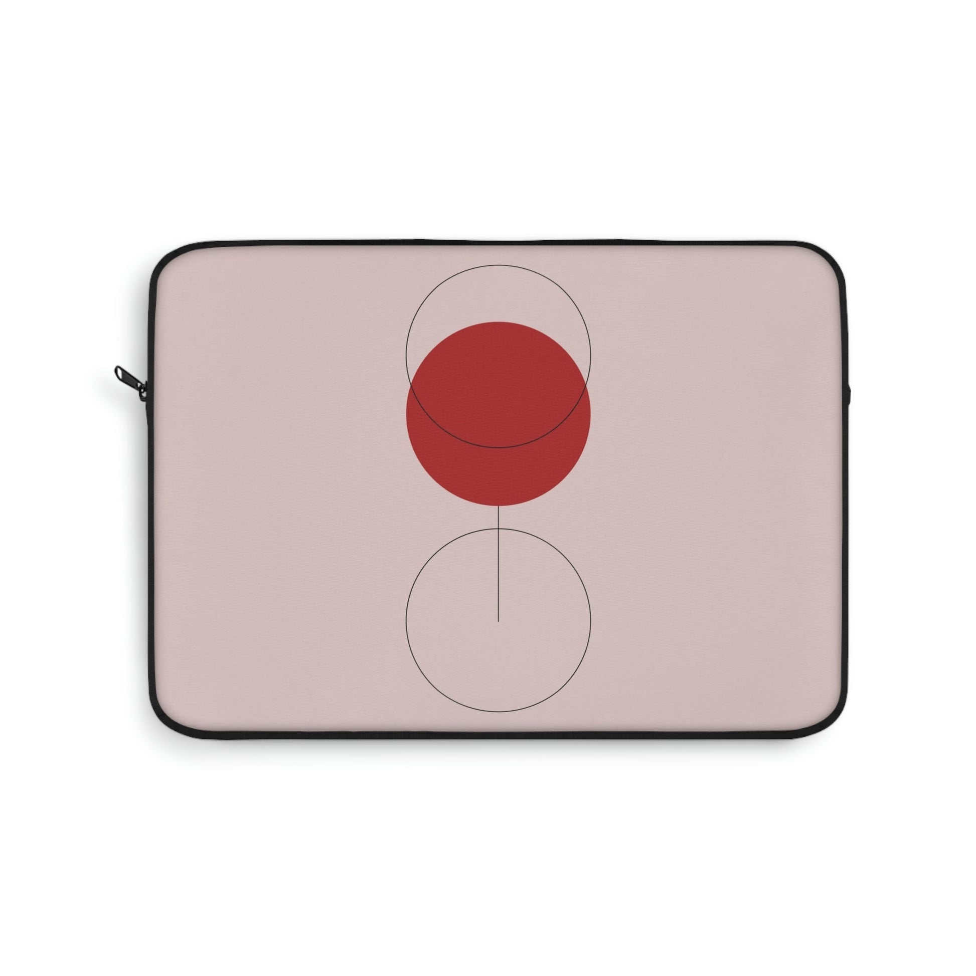 Red Wine Glass Minimal Art Aesthetic Laptop Sleeve Ichaku [Perfect Gifts Selection]