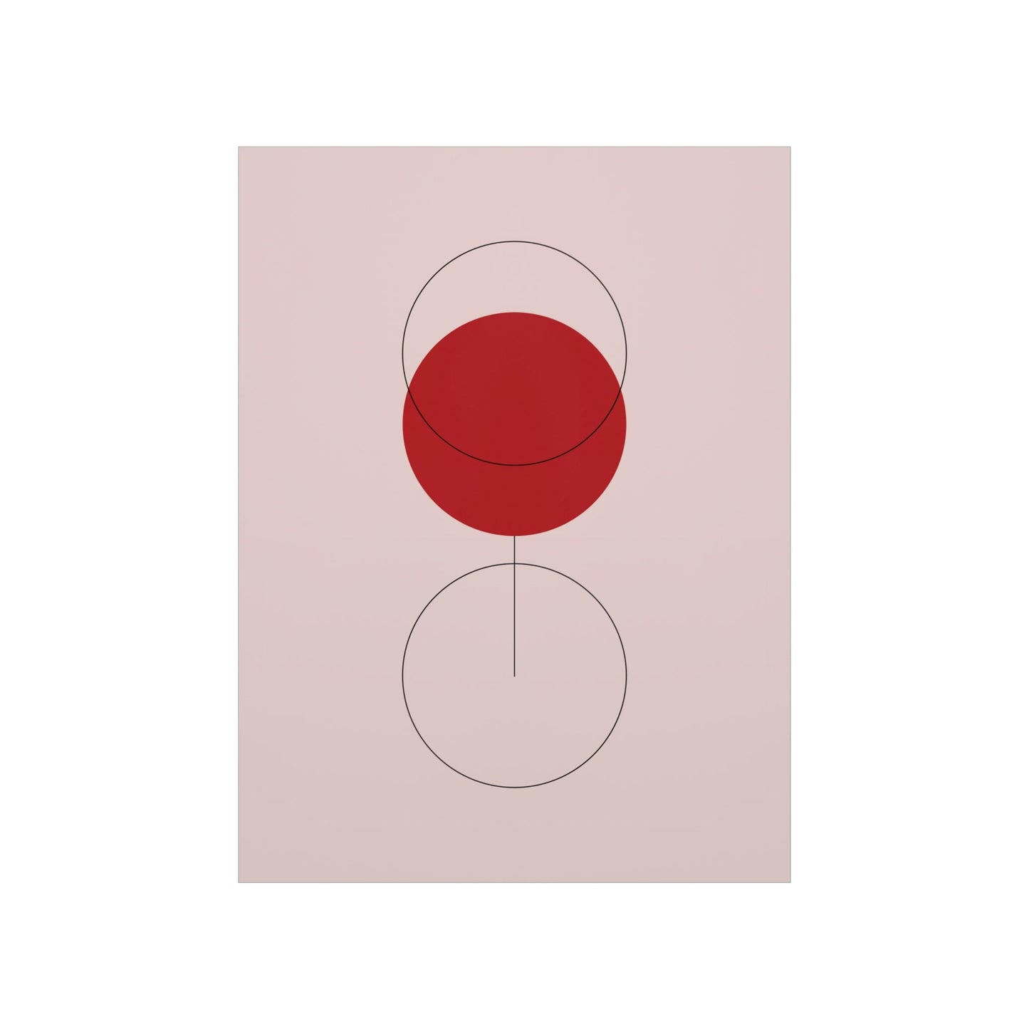 Red Wine Glass Minimal Art Aesthetic Premium Matte Vertical Posters Ichaku [Perfect Gifts Selection]