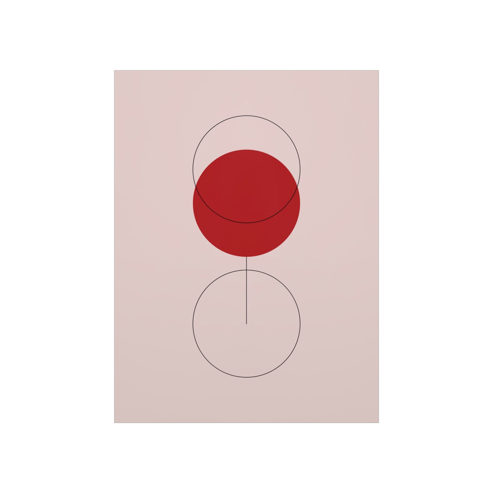 Red Wine Glass Minimal Art Aesthetic Premium Matte Vertical Posters Ichaku [Perfect Gifts Selection]