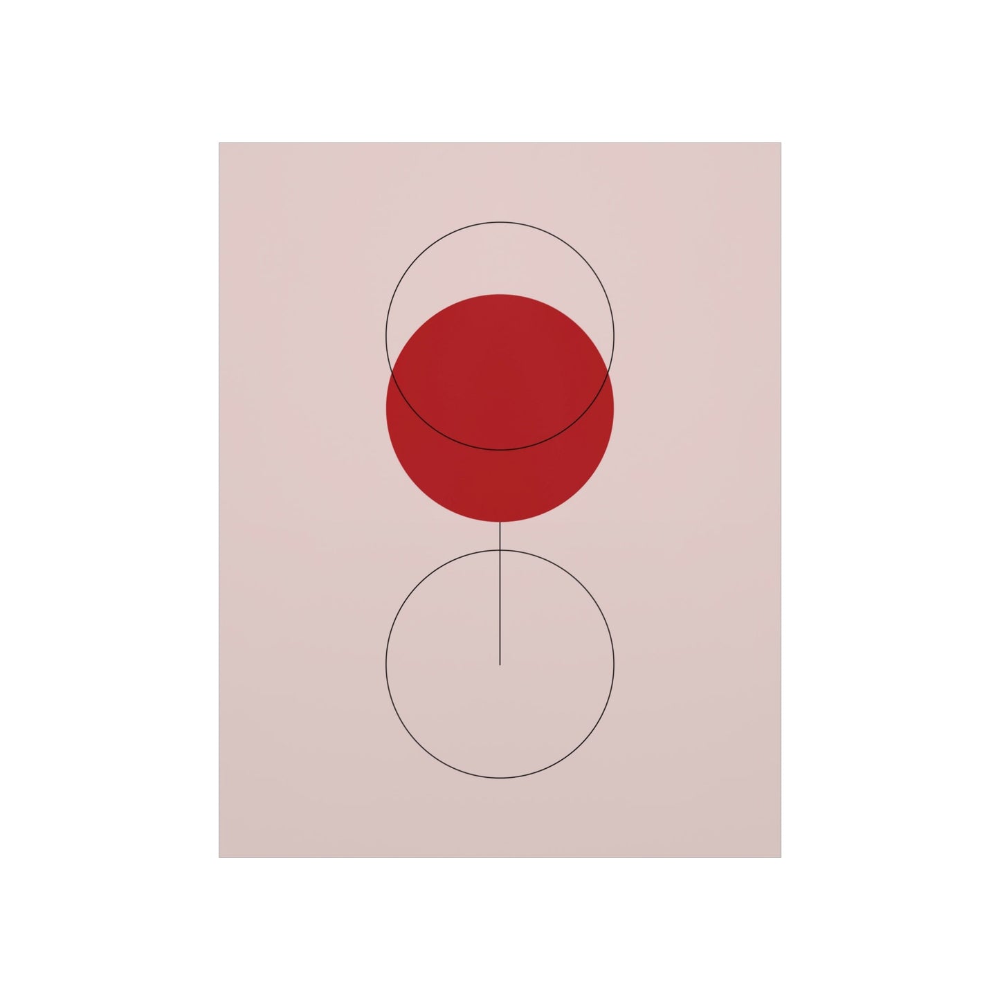 Red Wine Glass Minimal Art Aesthetic Premium Matte Vertical Posters Ichaku [Perfect Gifts Selection]