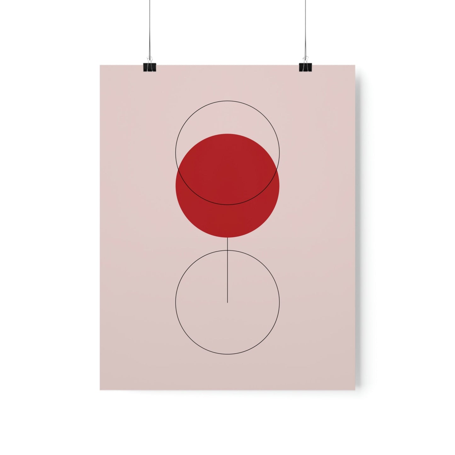 Red Wine Glass Minimal Art Aesthetic Premium Matte Vertical Posters Ichaku [Perfect Gifts Selection]