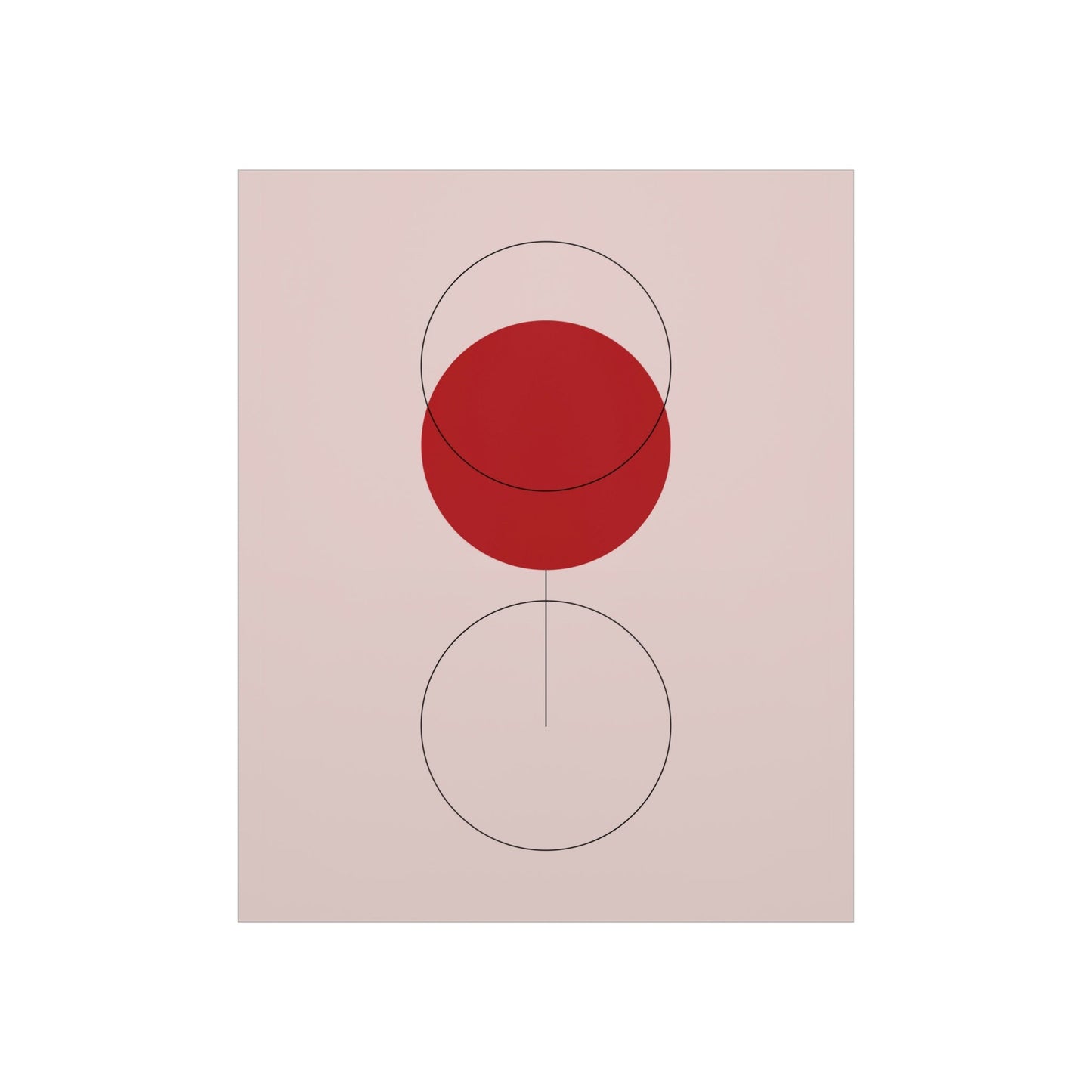 Red Wine Glass Minimal Art Aesthetic Premium Matte Vertical Posters Ichaku [Perfect Gifts Selection]