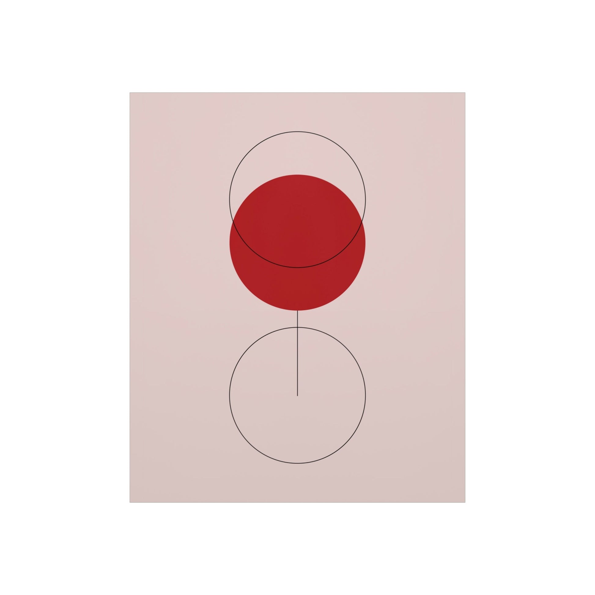 Red Wine Glass Minimal Art Aesthetic Premium Matte Vertical Posters Ichaku [Perfect Gifts Selection]