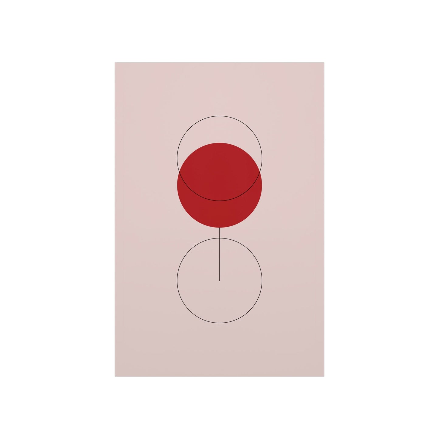 Red Wine Glass Minimal Art Aesthetic Premium Matte Vertical Posters Ichaku [Perfect Gifts Selection]