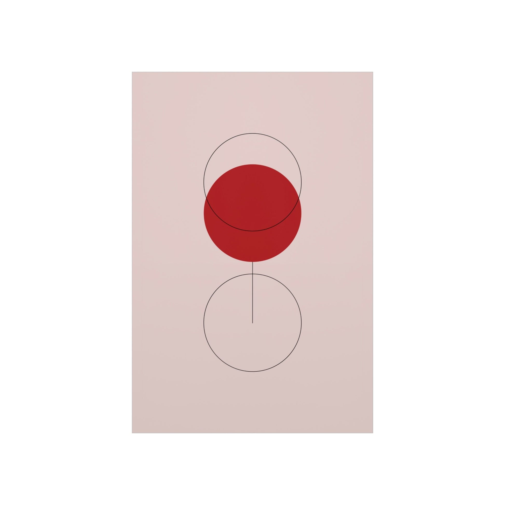 Red Wine Glass Minimal Art Aesthetic Premium Matte Vertical Posters Ichaku [Perfect Gifts Selection]