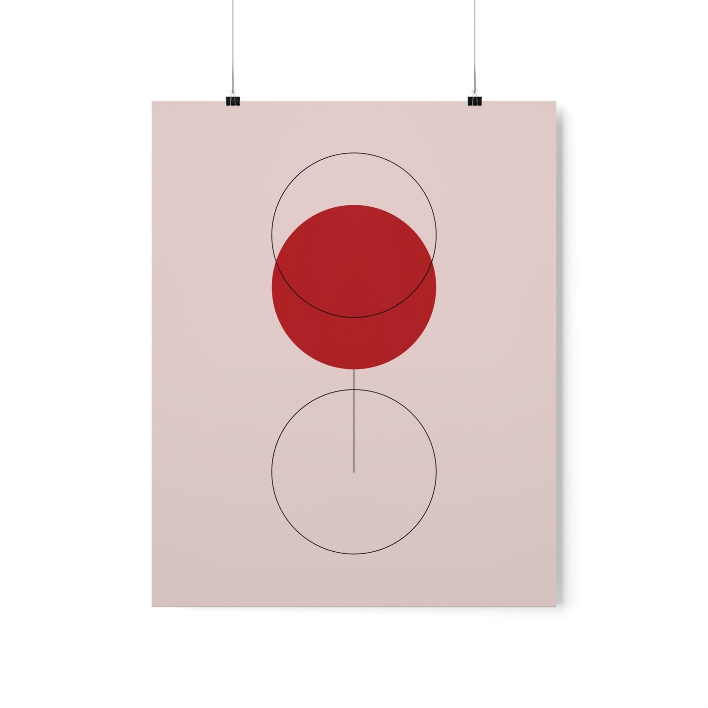 Red Wine Glass Minimal Art Aesthetic Premium Matte Vertical Posters Ichaku [Perfect Gifts Selection]