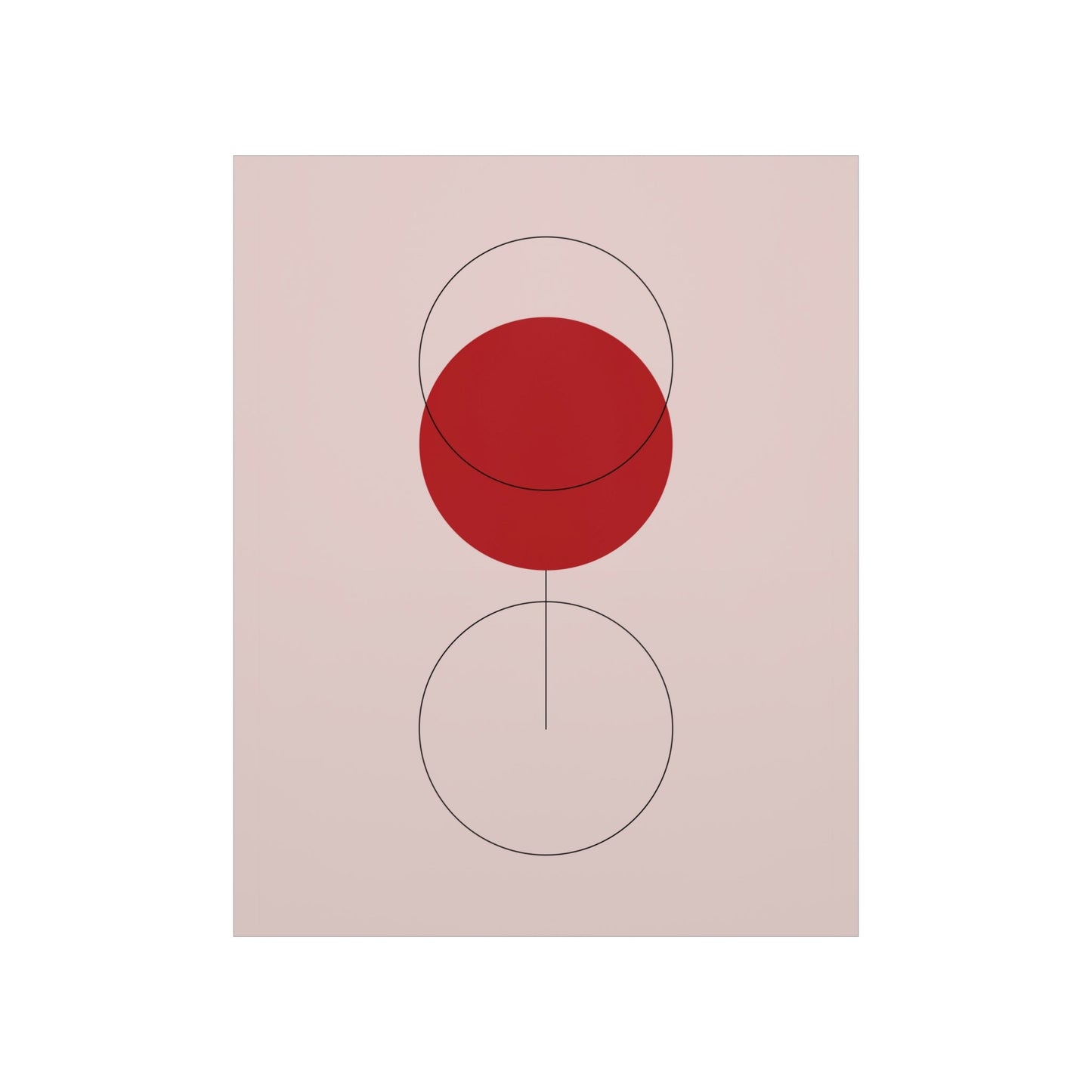 Red Wine Glass Minimal Art Aesthetic Premium Matte Vertical Posters Ichaku [Perfect Gifts Selection]