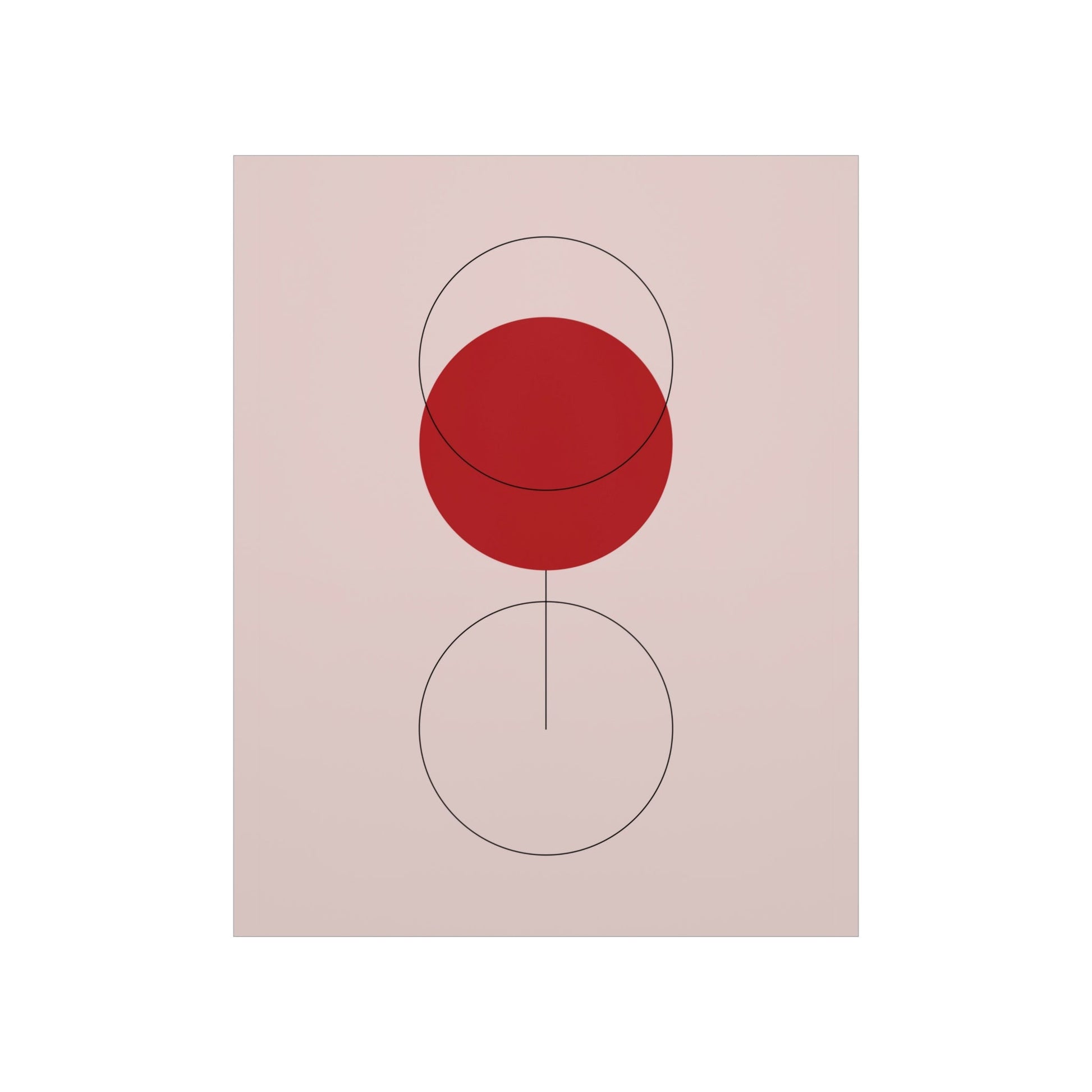 Red Wine Glass Minimal Art Aesthetic Premium Matte Vertical Posters Ichaku [Perfect Gifts Selection]