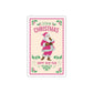 Retro Vintage Pink Santa Claus Traditional Post Card Die-Cut Sticker Ichaku [Perfect Gifts Selection]