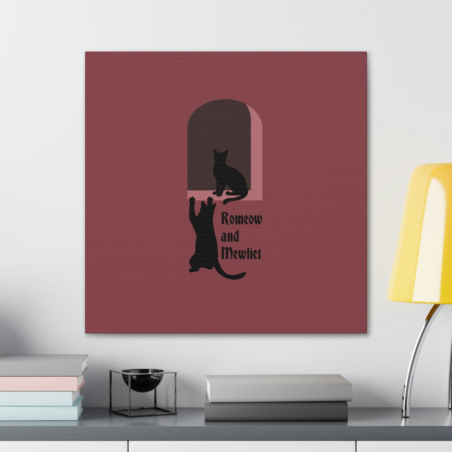 Romeow and Mewliet. William Shakespeare Romeo And Juliet Black Cat Lovers Aesthetic Classic Art Canvas Gallery Wraps Ichaku [Perfect Gifts Selection]