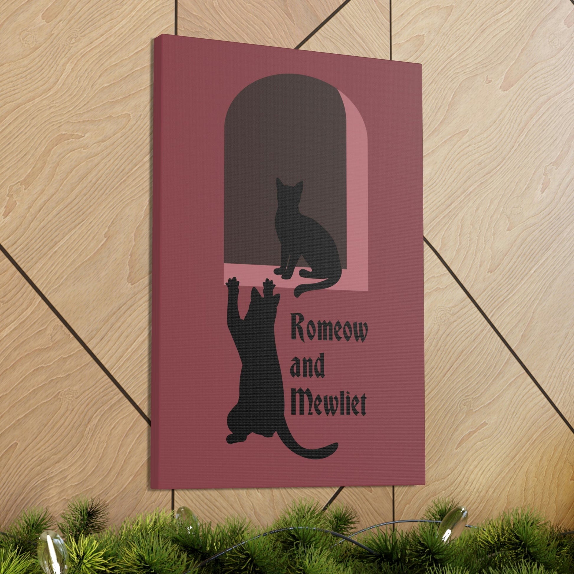 Romeow and Mewliet. William Shakespeare Romeo And Juliet Black Cat Lovers Aesthetic Classic Art Canvas Gallery Wraps Ichaku [Perfect Gifts Selection]