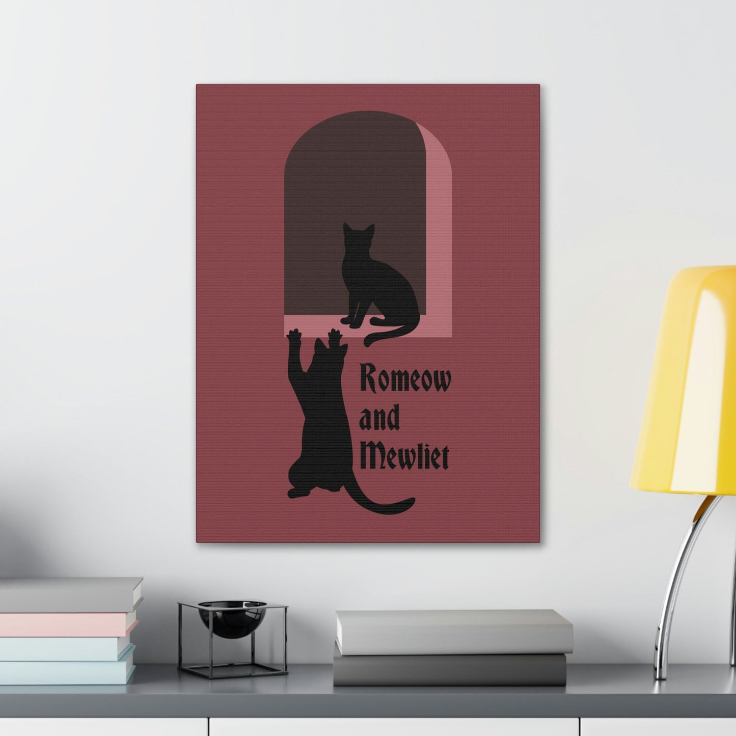 Romeow and Mewliet. William Shakespeare Romeo And Juliet Black Cat Lovers Aesthetic Classic Art Canvas Gallery Wraps Ichaku [Perfect Gifts Selection]