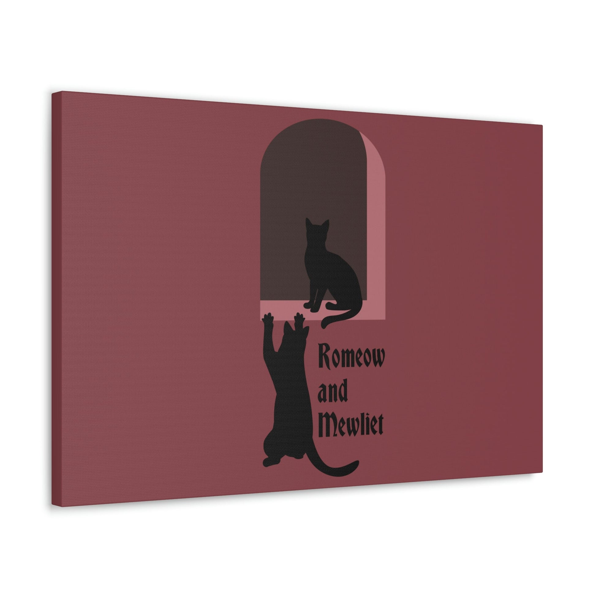 Romeow and Mewliet. William Shakespeare Romeo And Juliet Black Cat Lovers Aesthetic Classic Art Canvas Gallery Wraps Ichaku [Perfect Gifts Selection]