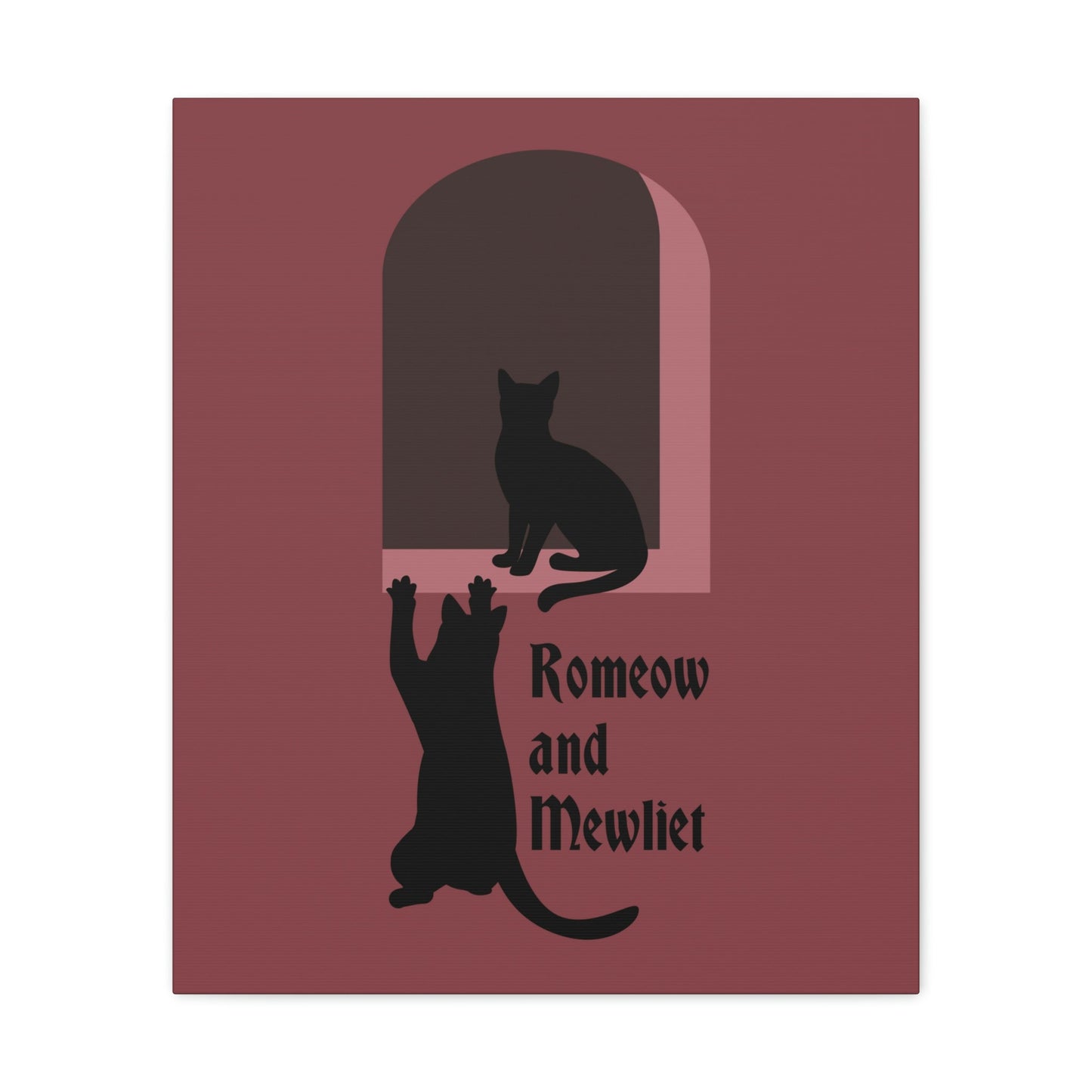 Romeow and Mewliet. William Shakespeare Romeo And Juliet Black Cat Lovers Aesthetic Classic Art Canvas Gallery Wraps Ichaku [Perfect Gifts Selection]