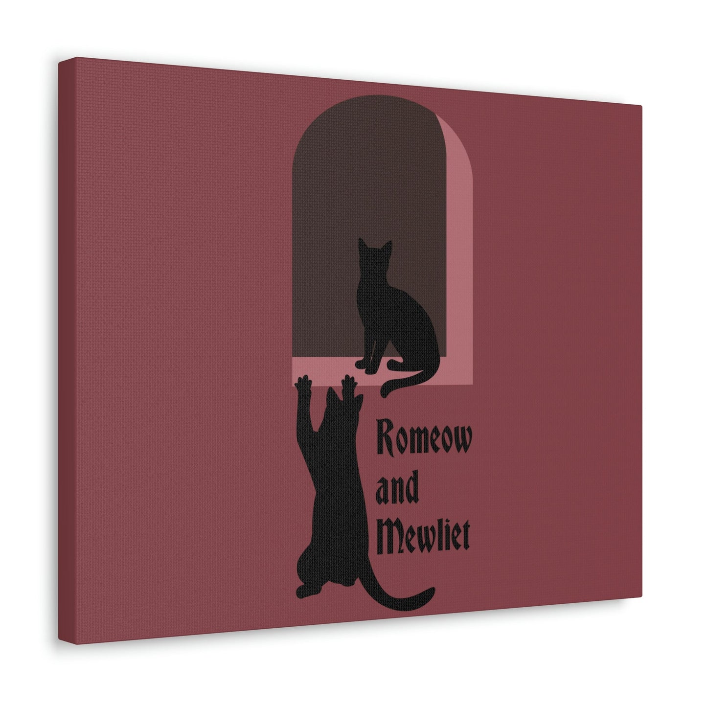 Romeow and Mewliet. William Shakespeare Romeo And Juliet Black Cat Lovers Aesthetic Classic Art Canvas Gallery Wraps Ichaku [Perfect Gifts Selection]