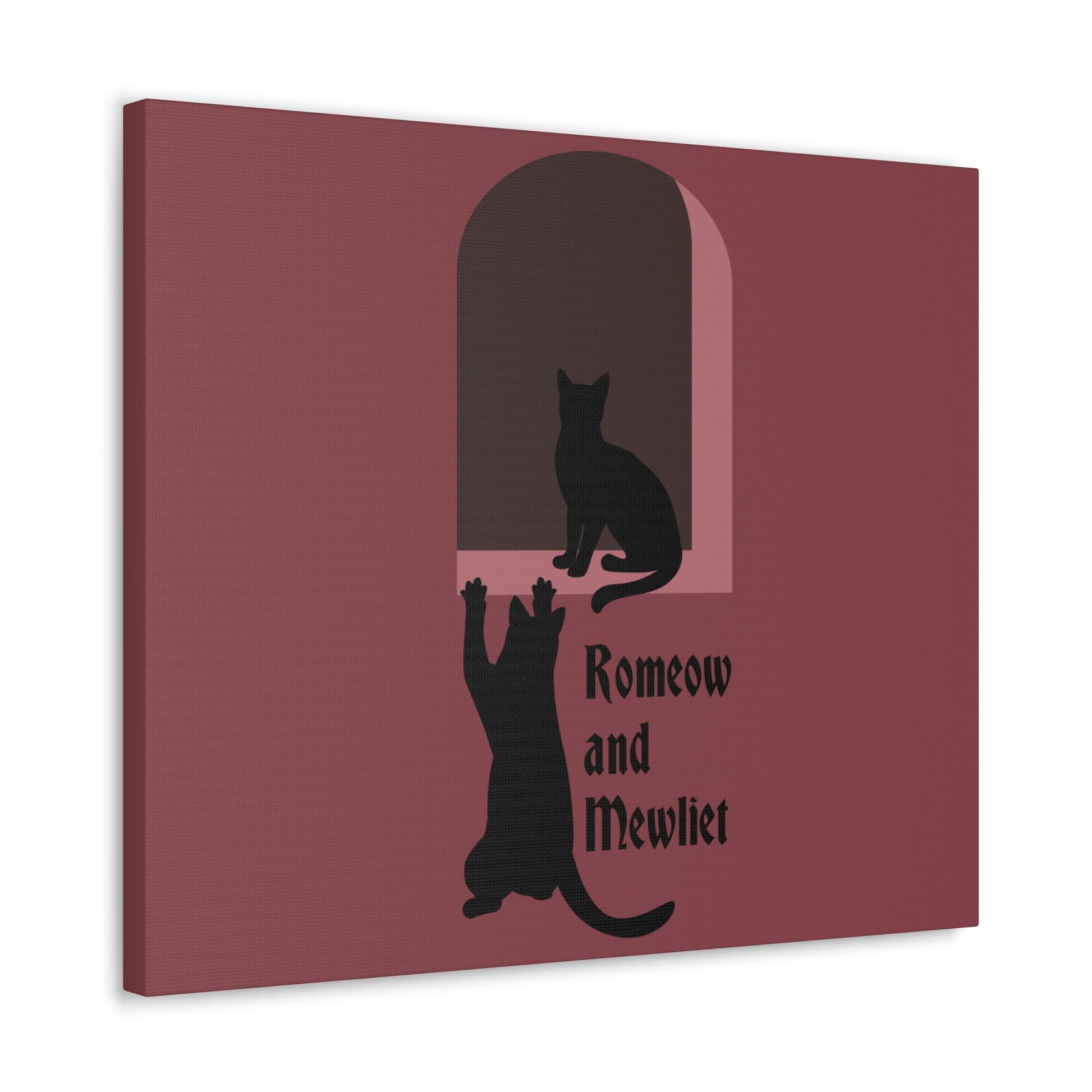 Romeow and Mewliet. William Shakespeare Romeo And Juliet Black Cat Lovers Aesthetic Classic Art Canvas Gallery Wraps Ichaku [Perfect Gifts Selection]