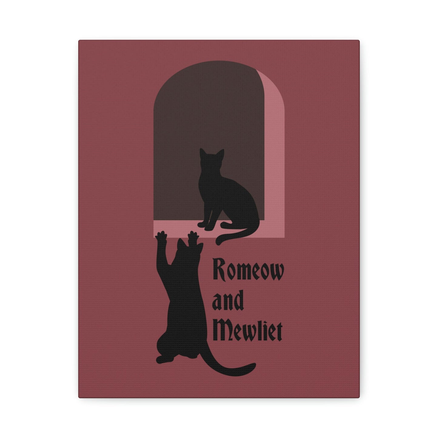 Romeow and Mewliet. William Shakespeare Romeo And Juliet Black Cat Lovers Aesthetic Classic Art Canvas Gallery Wraps Ichaku [Perfect Gifts Selection]