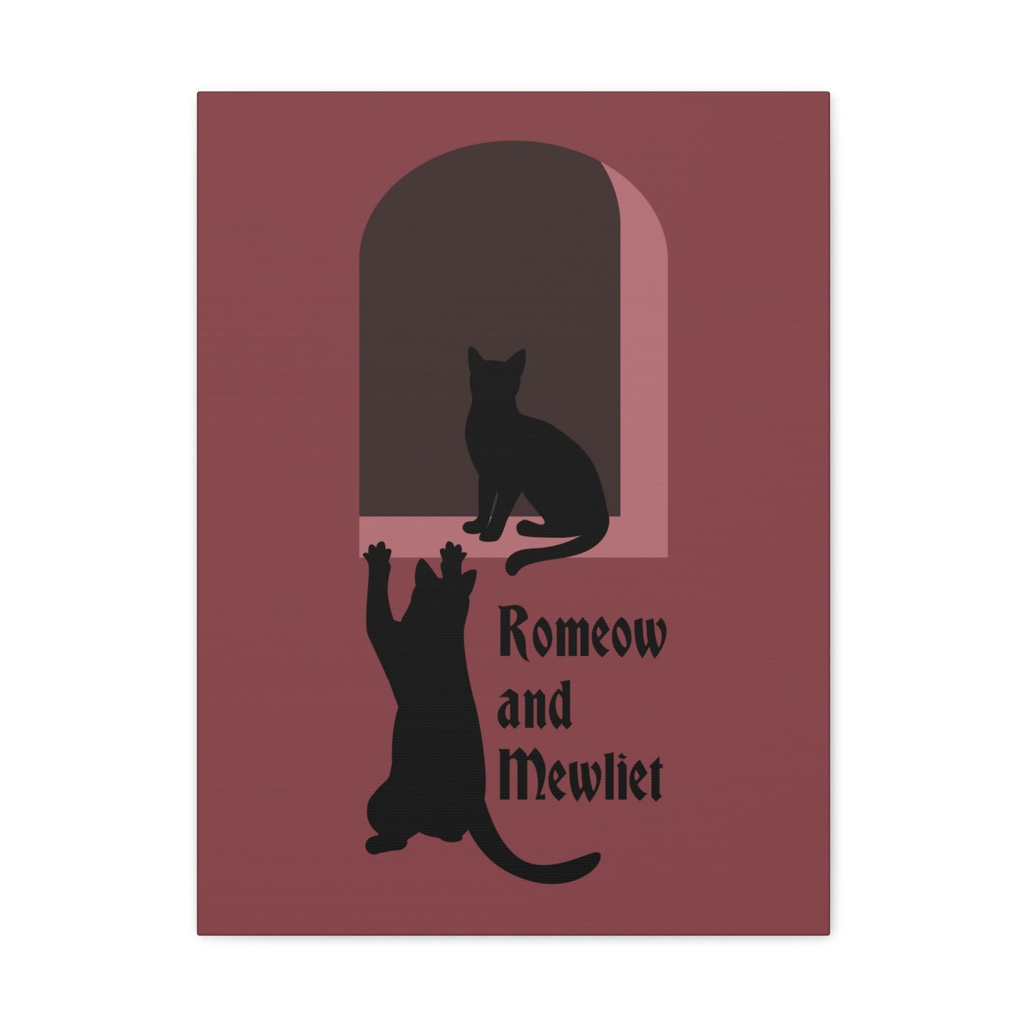 Romeow and Mewliet. William Shakespeare Romeo And Juliet Black Cat Lovers Aesthetic Classic Art Canvas Gallery Wraps Ichaku [Perfect Gifts Selection]