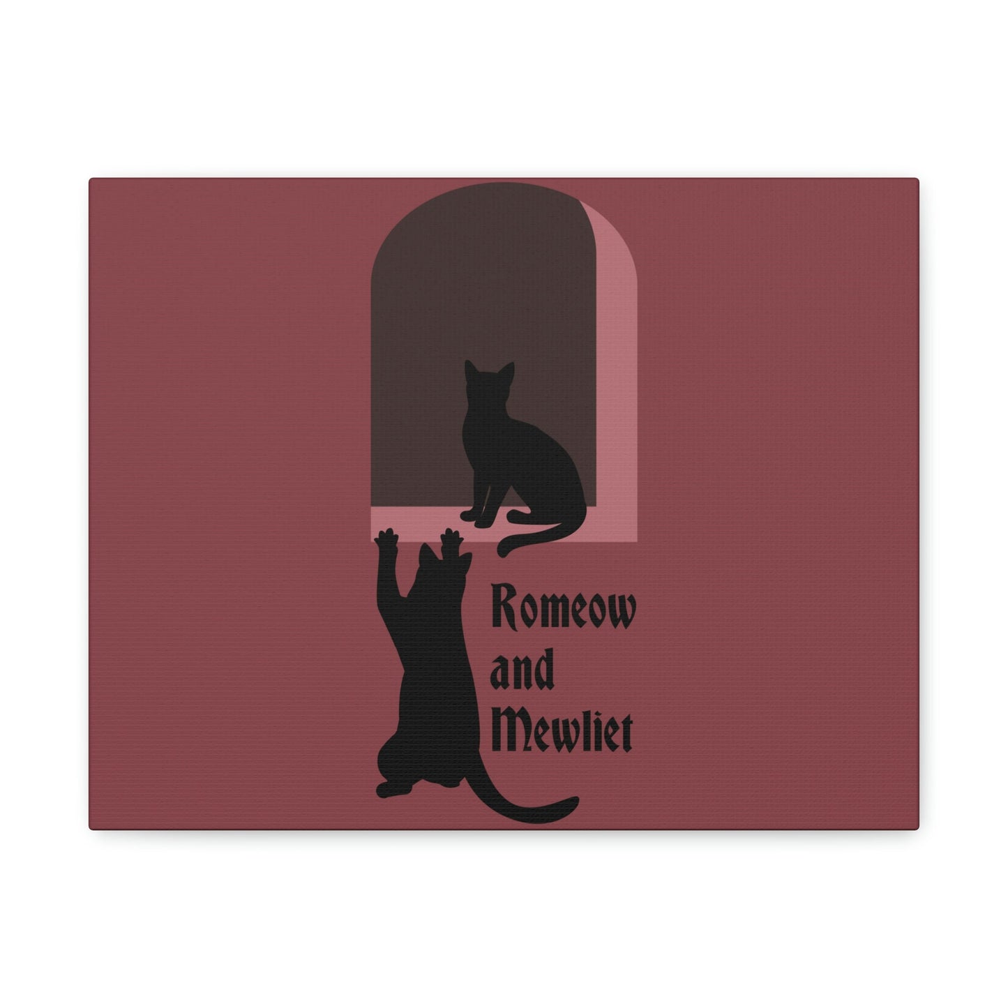 Romeow and Mewliet. William Shakespeare Romeo And Juliet Black Cat Lovers Aesthetic Classic Art Canvas Gallery Wraps Ichaku [Perfect Gifts Selection]