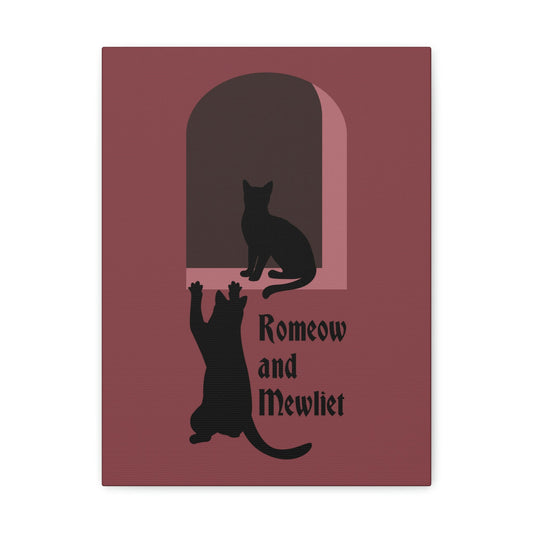 Romeow and Mewliet. William Shakespeare Romeo And Juliet Black Cat Lovers Aesthetic Classic Art Canvas Gallery Wraps Ichaku [Perfect Gifts Selection]