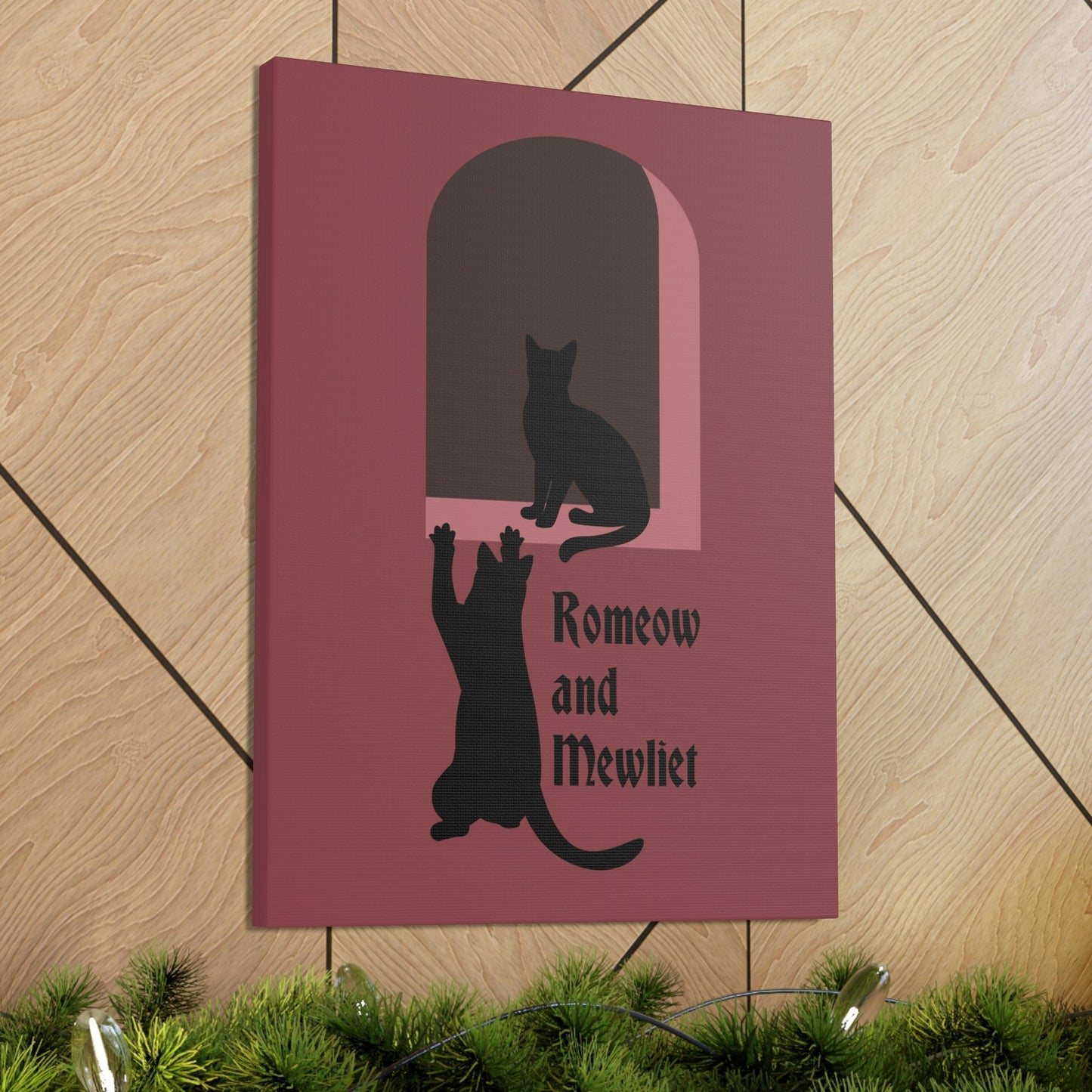 Romeow and Mewliet. William Shakespeare Romeo And Juliet Black Cat Lovers Aesthetic Classic Art Canvas Gallery Wraps Ichaku [Perfect Gifts Selection]