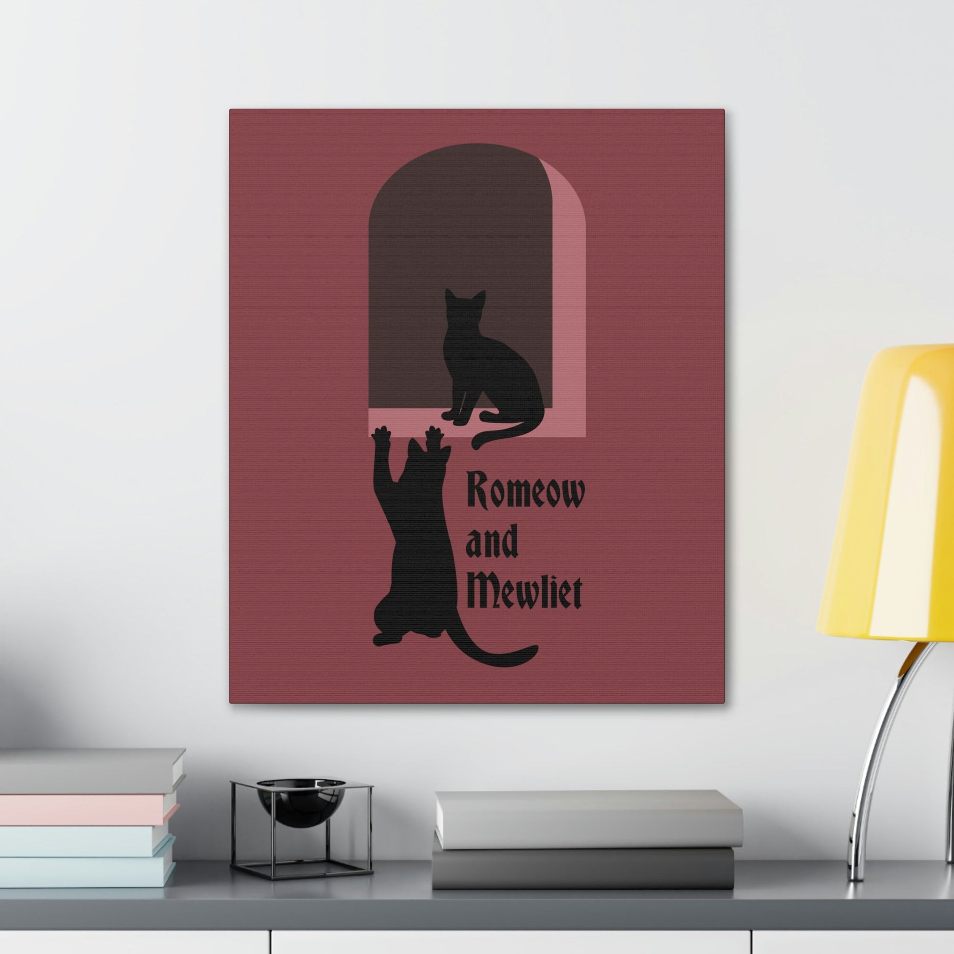 Romeow and Mewliet. William Shakespeare Romeo And Juliet Black Cat Lovers Aesthetic Classic Art Canvas Gallery Wraps Ichaku [Perfect Gifts Selection]