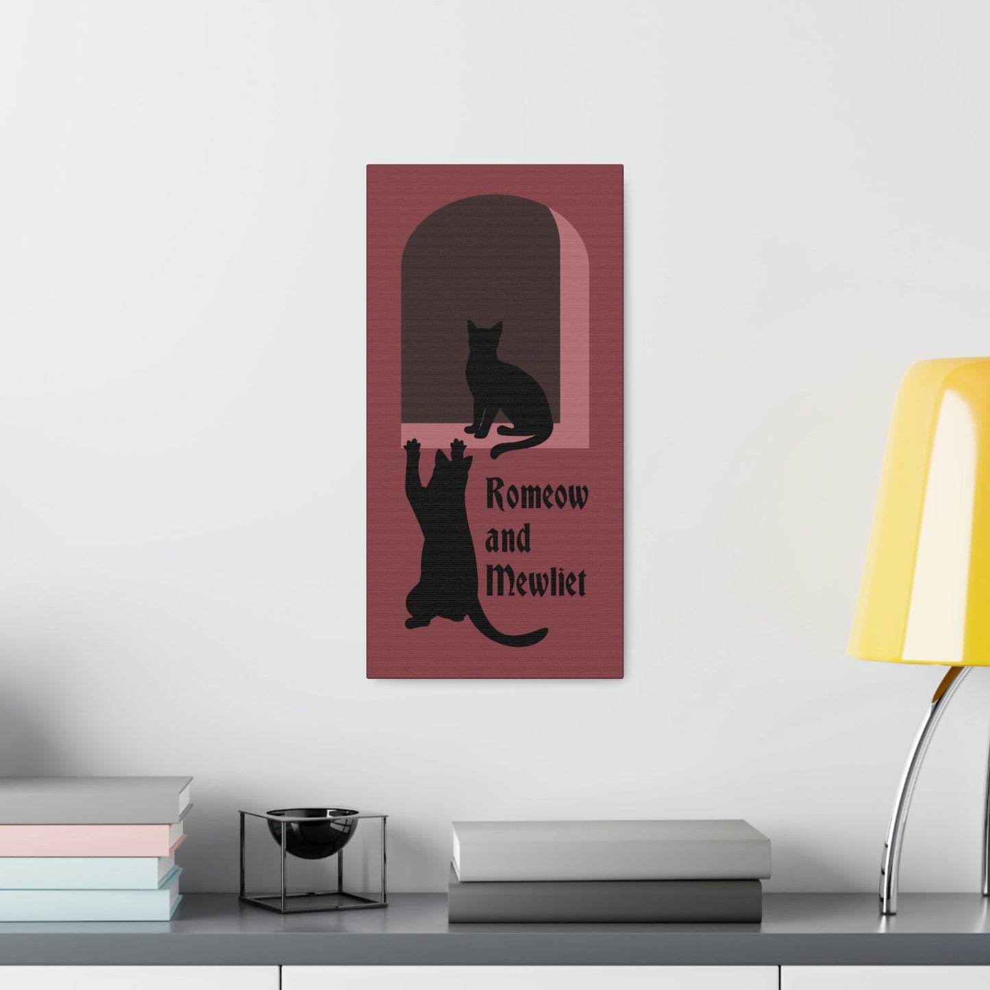 Romeow and Mewliet. William Shakespeare Romeo And Juliet Black Cat Lovers Aesthetic Classic Art Canvas Gallery Wraps Ichaku [Perfect Gifts Selection]