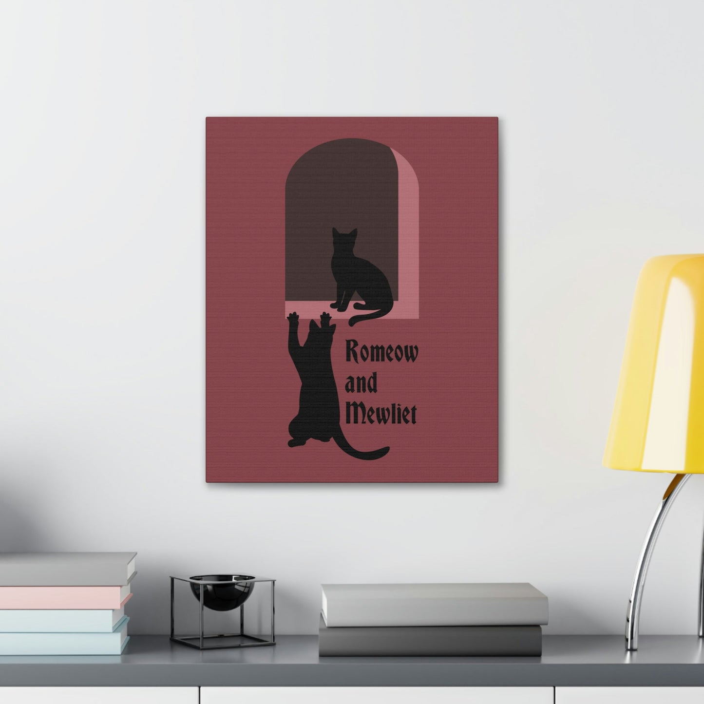 Romeow and Mewliet. William Shakespeare Romeo And Juliet Black Cat Lovers Aesthetic Classic Art Canvas Gallery Wraps Ichaku [Perfect Gifts Selection]