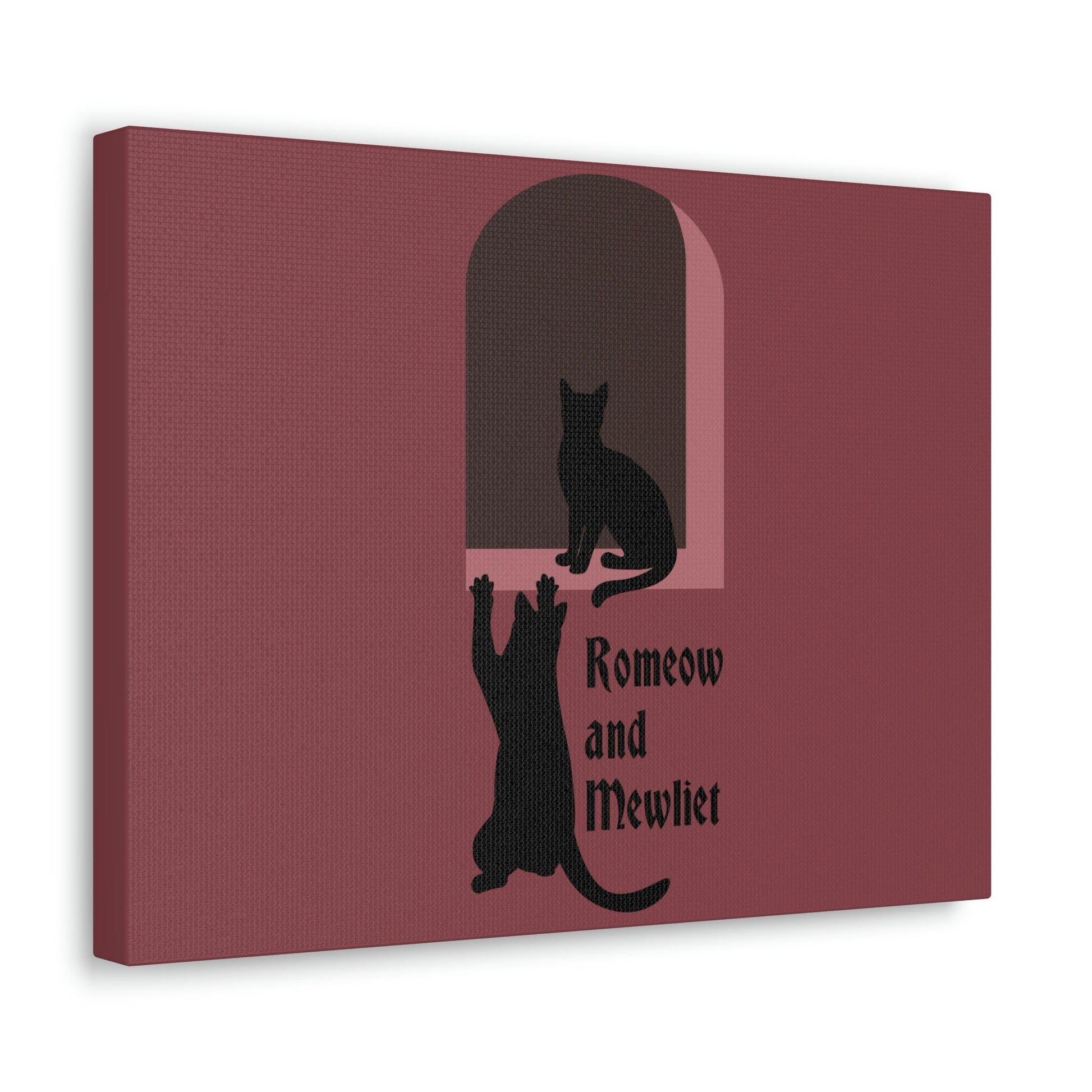 Romeow and Mewliet. William Shakespeare Romeo And Juliet Black Cat Lovers Aesthetic Classic Art Canvas Gallery Wraps Ichaku [Perfect Gifts Selection]